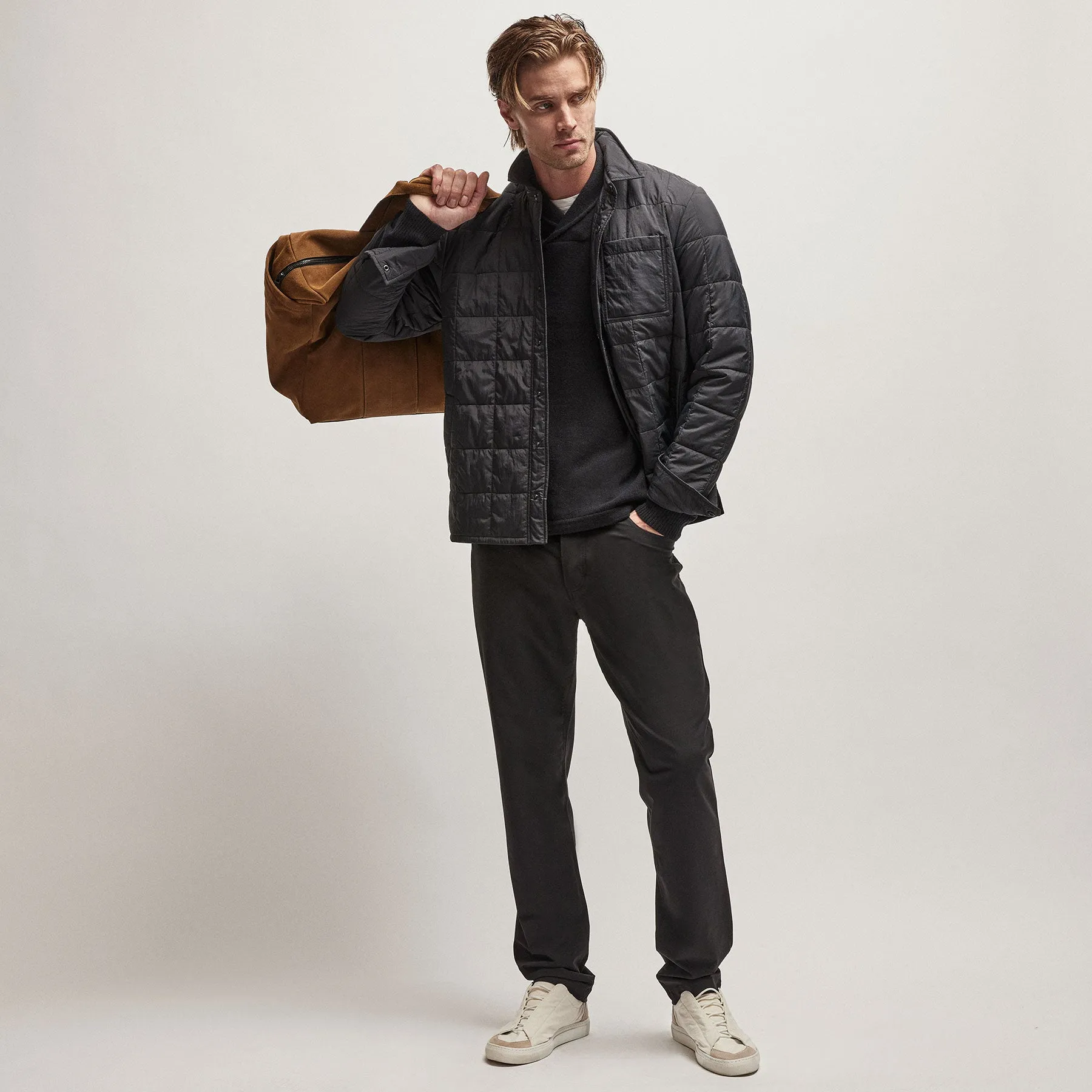 Recycled Cashmere Shawl Collar Sweater - Black sold by James Perse product image thumbnail 2