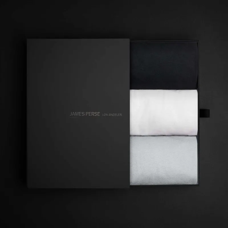 Men's Luxe Lotus Jersey Gift Set - Black/White/Memory sold by James Perse
