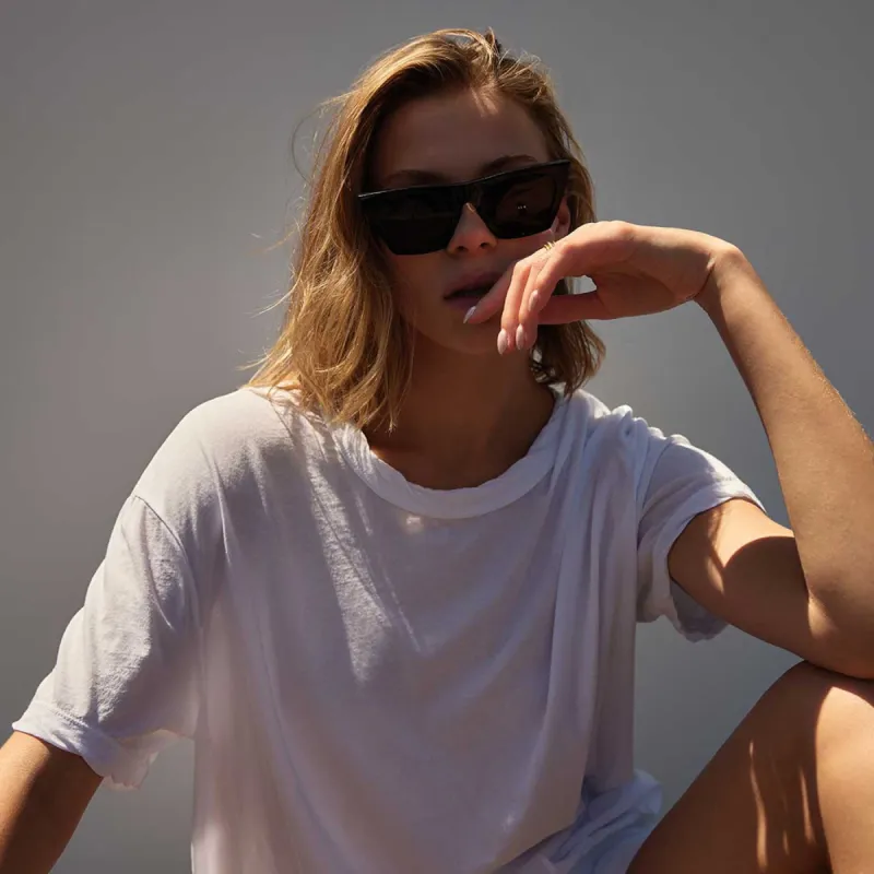 High Gauge Oversized Tee - White sold by James Perse