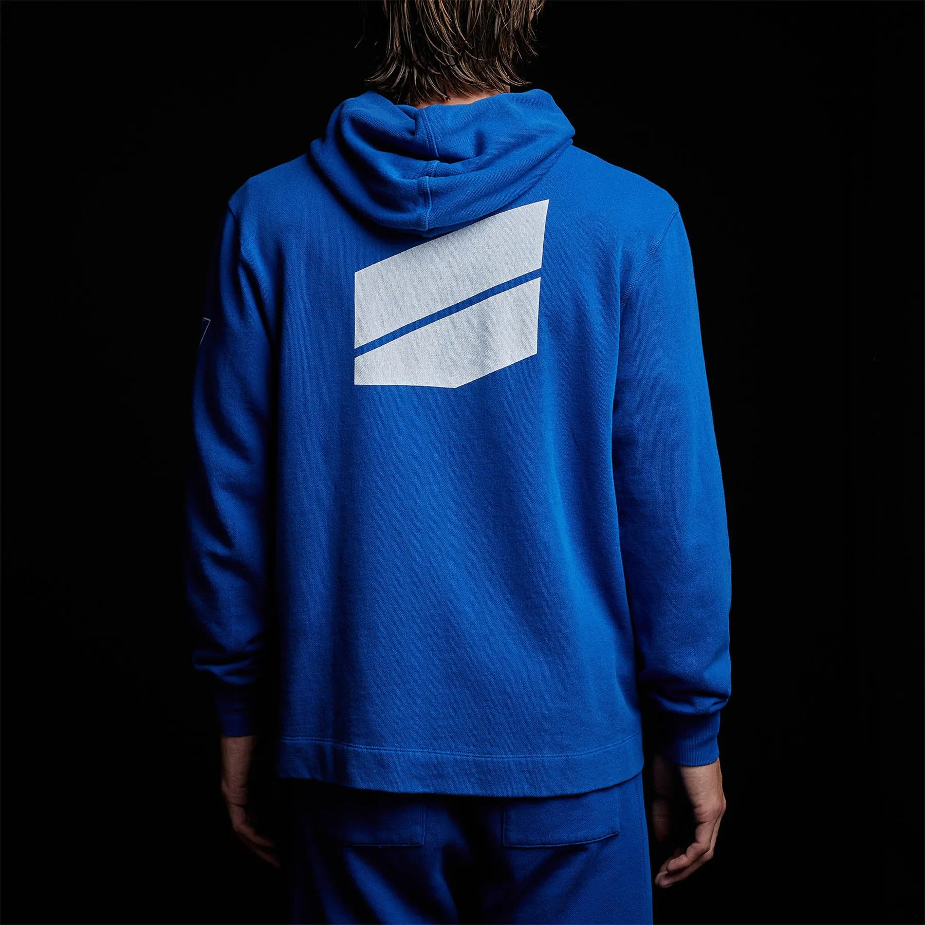 French Terry Pullover Hoodie - Royal Blue/White sold by James Perse product image thumbnail 5
