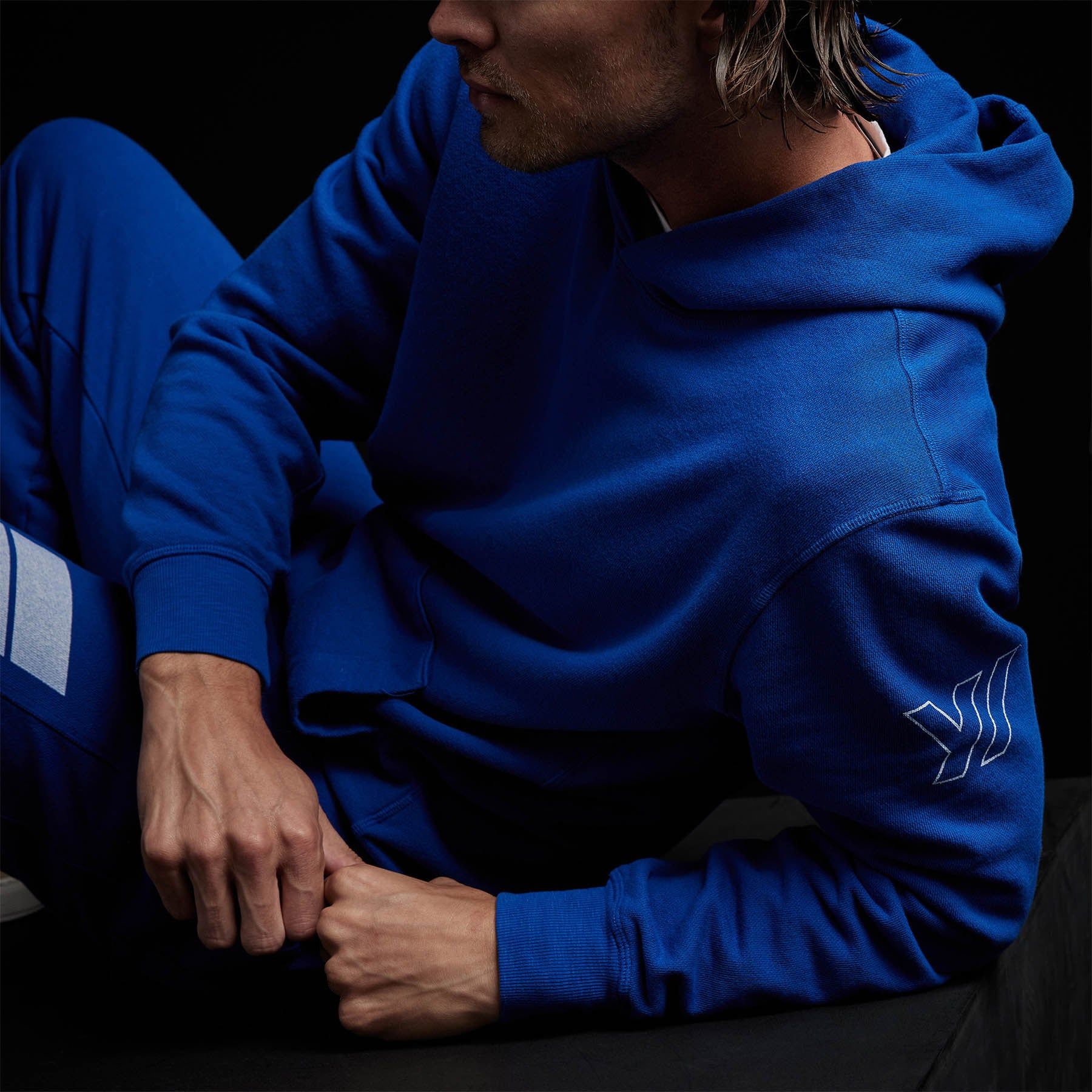 Y/OSEMITE French Terry Pullover Hoodie - Royal Blue/White sold by James Perse product image thumbnail 4