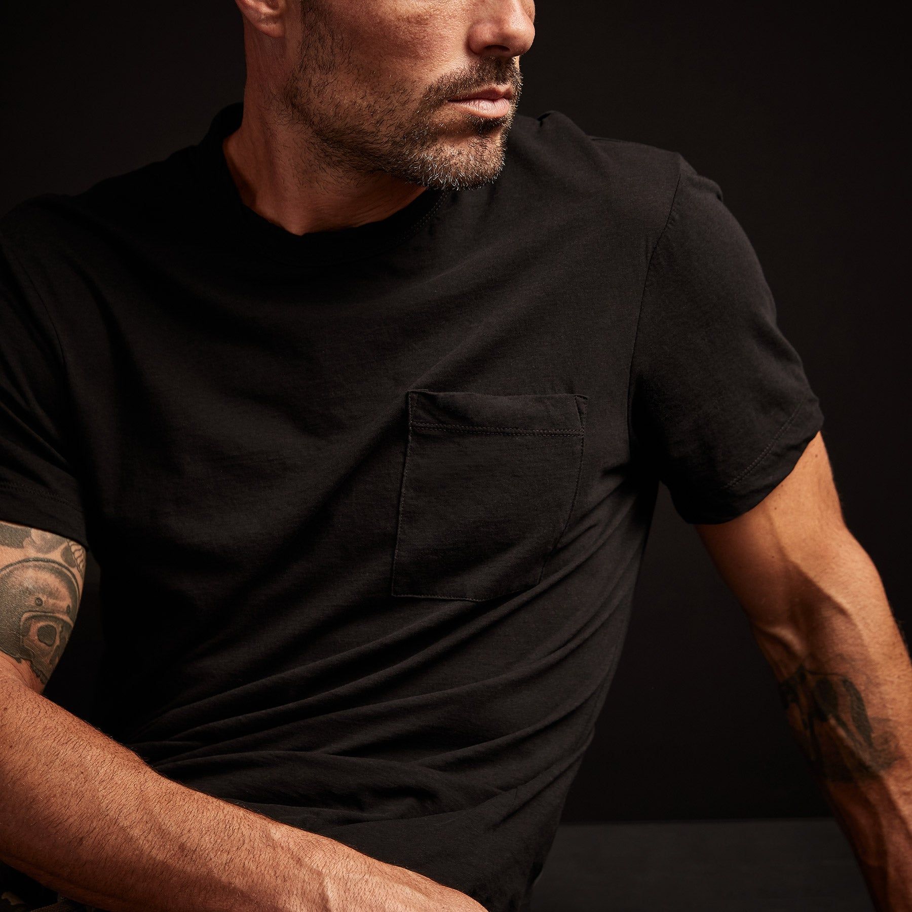 High Twist Recycled Jersey Pocket Tee - Black sold by James Perse product image thumbnail 2