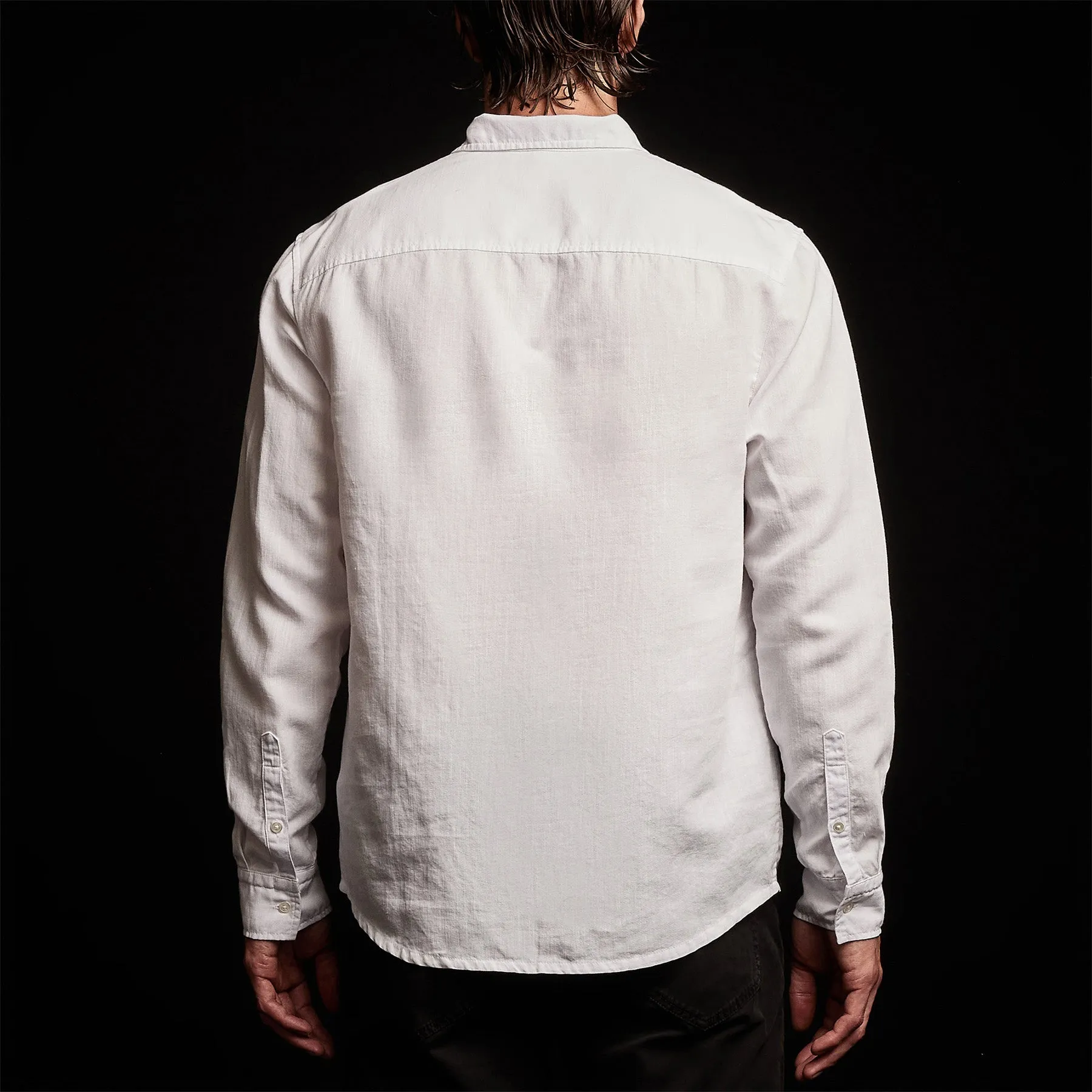 Sierra Cotton Linen Shirt - White sold by James Perse product image thumbnail 5