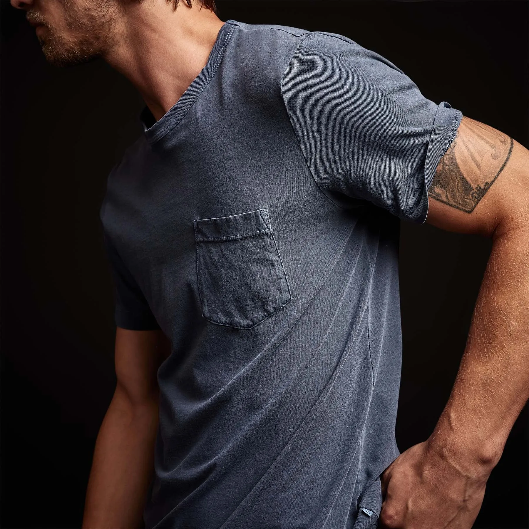 Lightweight Jersey Pocket Tee - Sea Captain Pigment sold by James Perse product image thumbnail 4