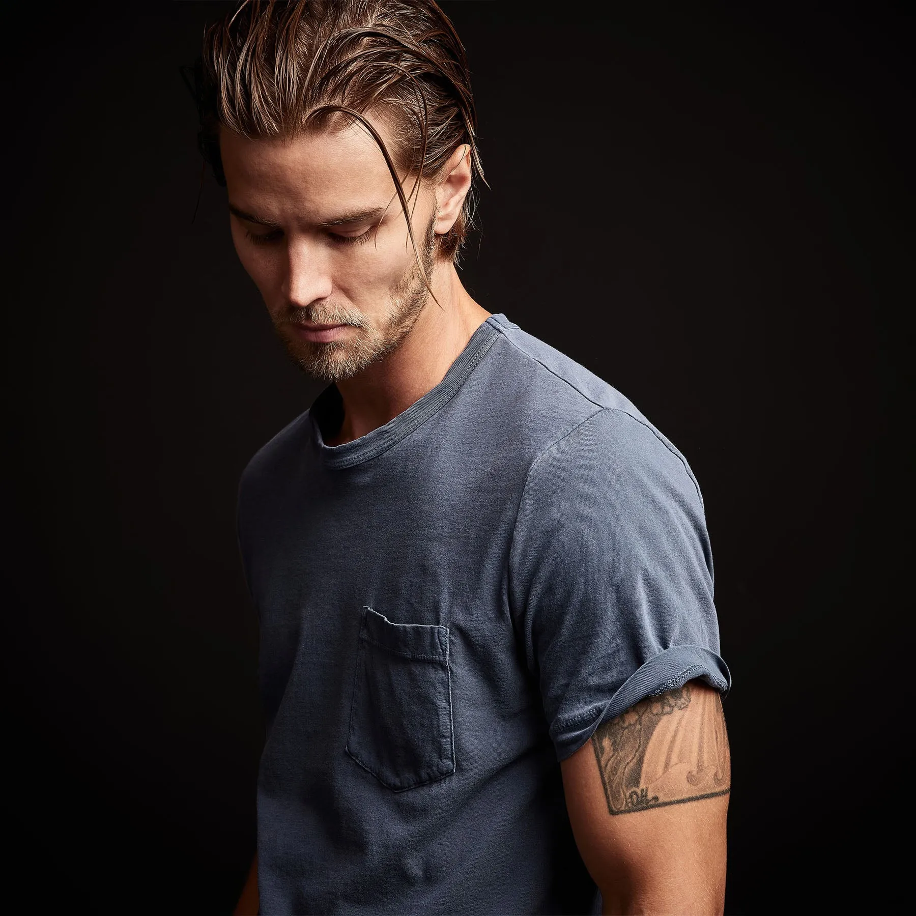 Lightweight Jersey Pocket Tee - Sea Captain Pigment sold by James Perse product image thumbnail 2