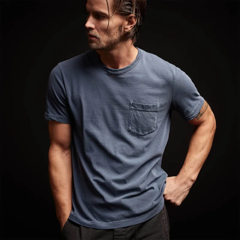 Lightweight Jersey Pocket Tee - Sea Captain Pigment sold by James Perse