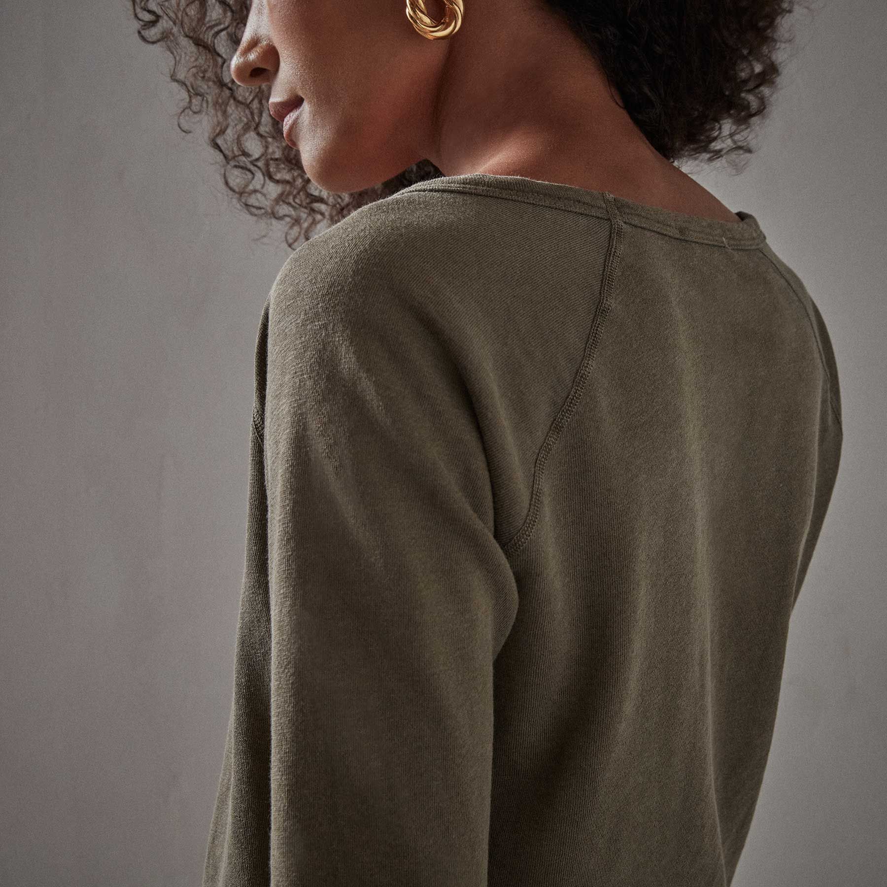 Vintage French Terry Sweatshirt - Old Whiskey Pigment sold by James Perse product image thumbnail 5