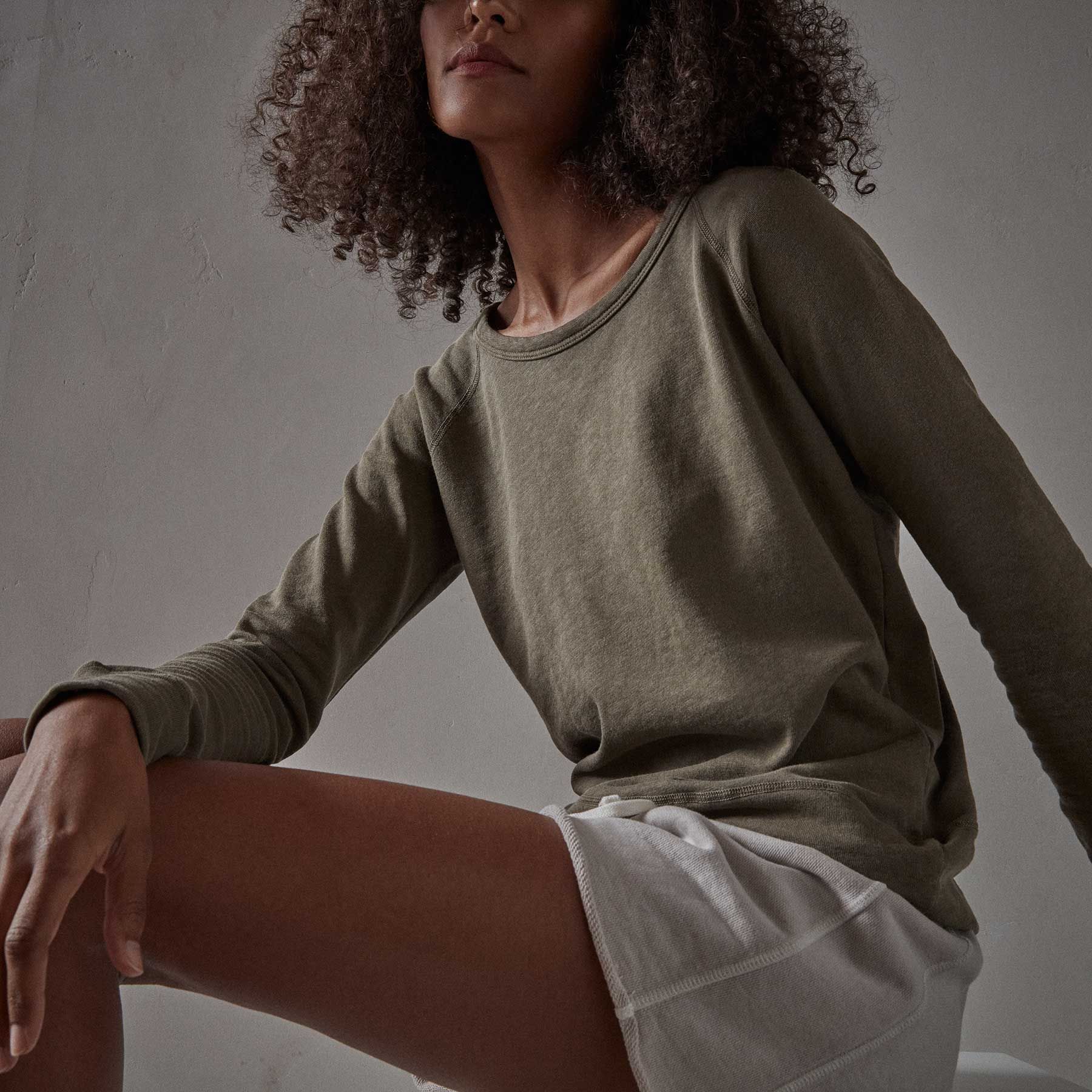 Vintage French Terry Sweatshirt - Old Whiskey Pigment sold by James Perse product image thumbnail 2