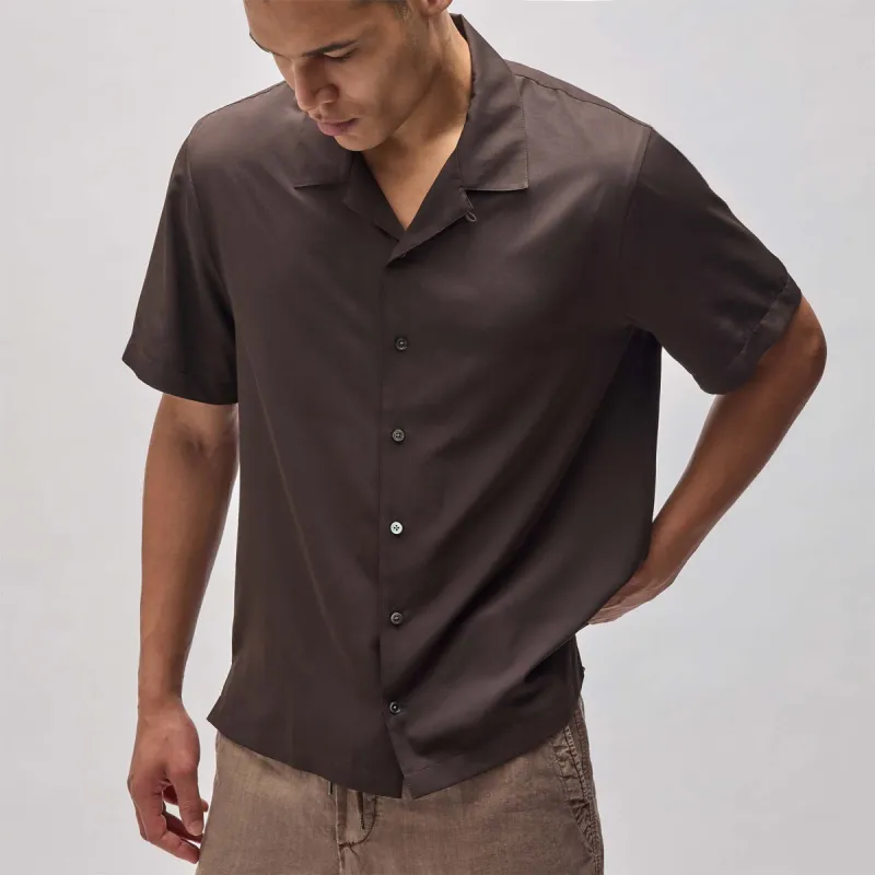 Matte Cabana Short Sleeve Shirt - Porcupine sold by James Perse