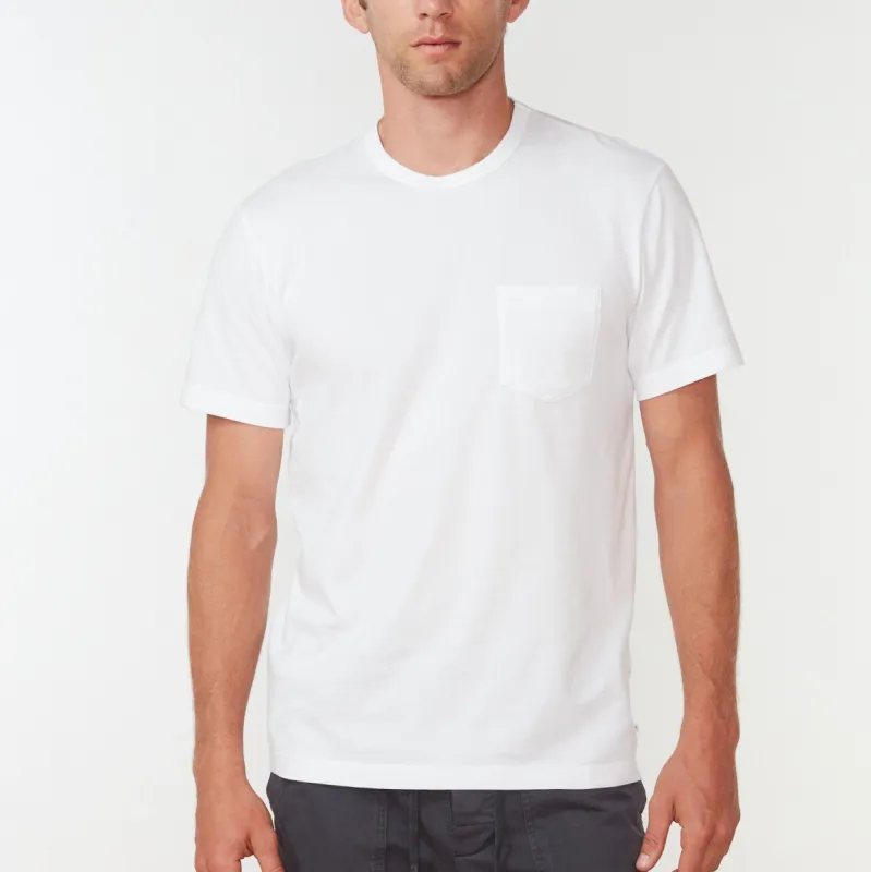 Short Sleeve Pocket Tee - White sold by James Perse