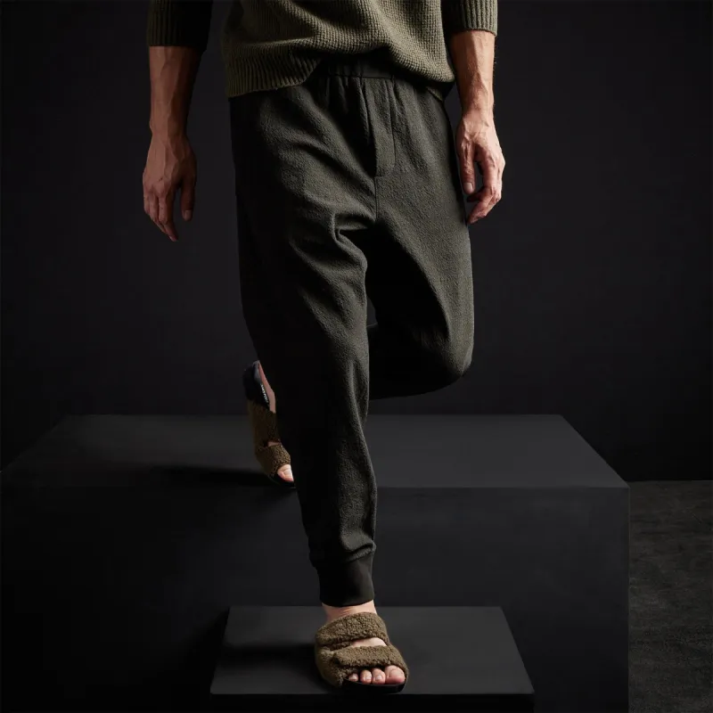 Stretch Wool Pant - Dark Olive sold by James Perse