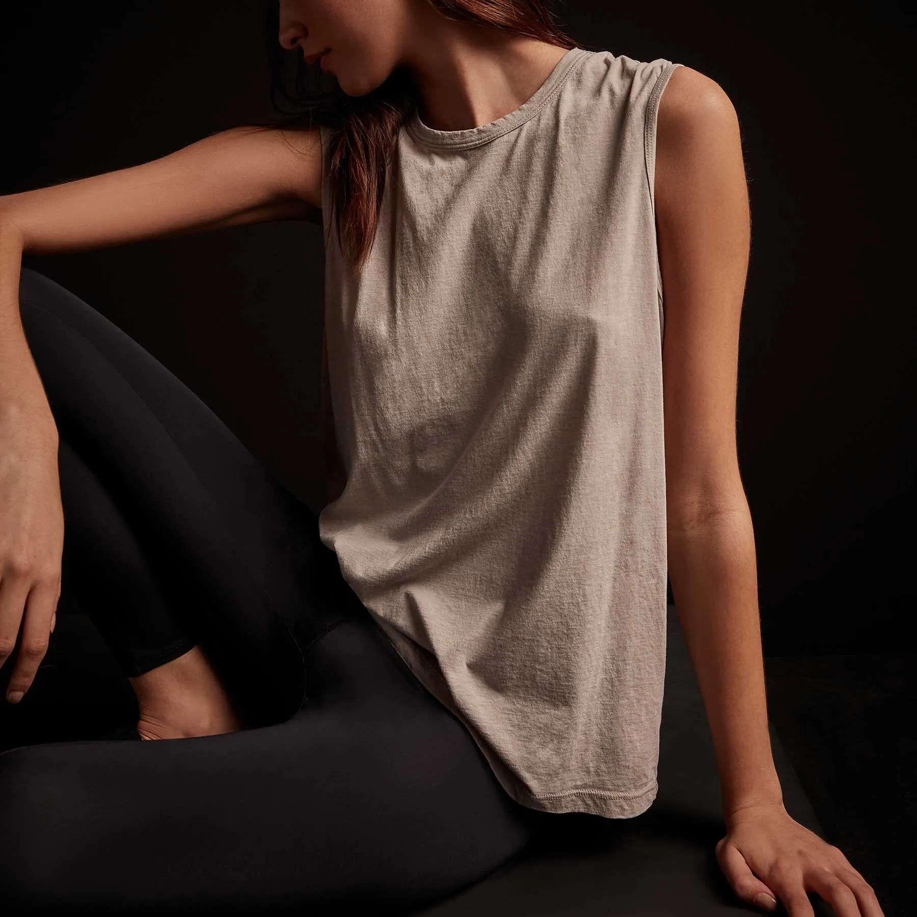 Melange Jersey Muscle Tank - Dapple sold by James Perse product image thumbnail 2