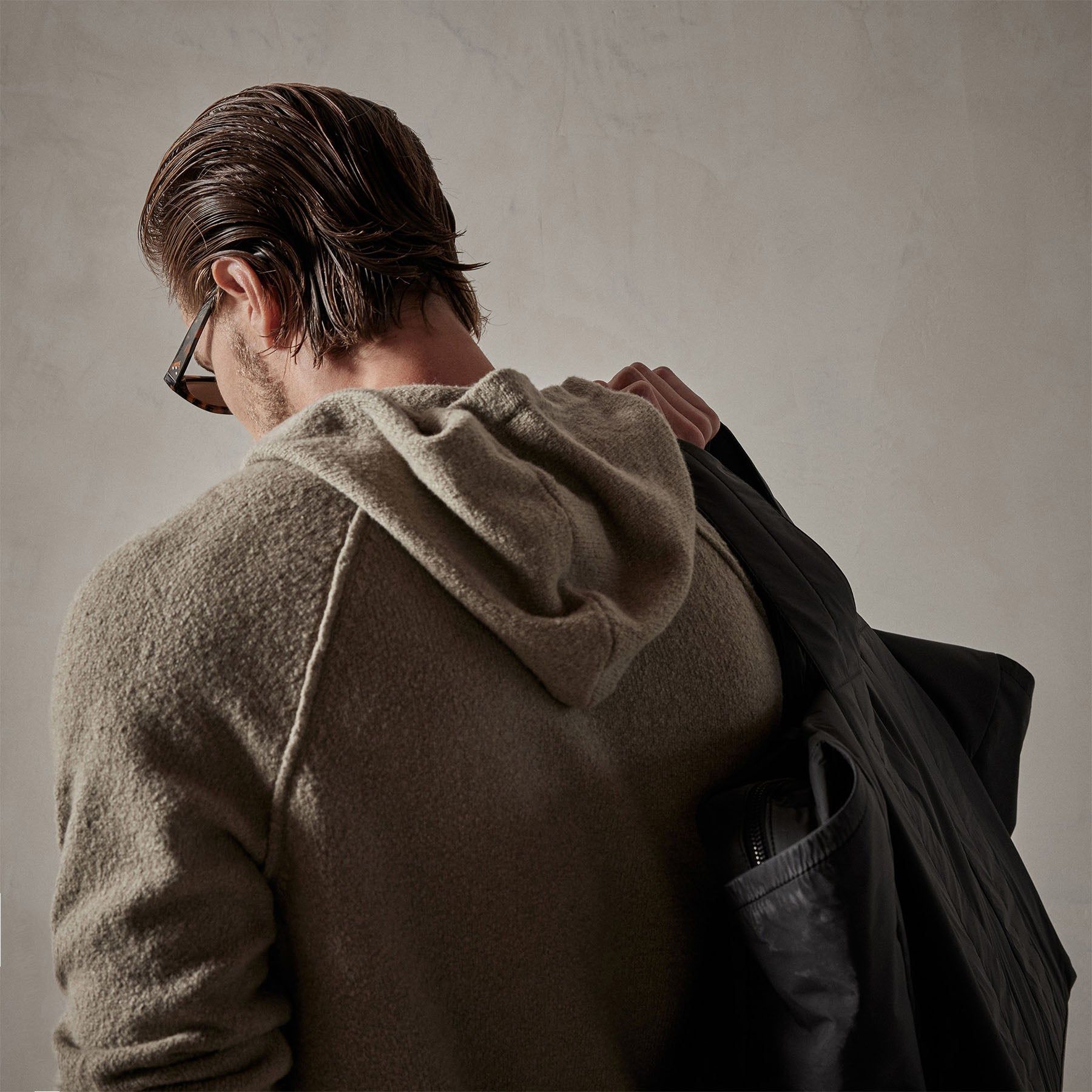 Bayshore Cashmere Hoodie - Khaki sold by James Perse product image thumbnail 3