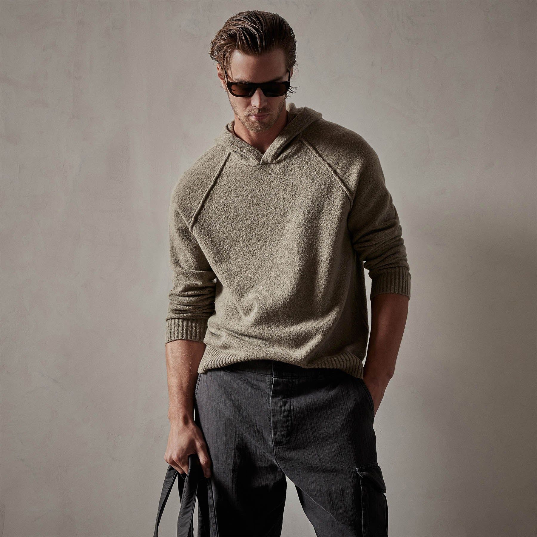 Bayshore Cashmere Hoodie - Khaki sold by James Perse