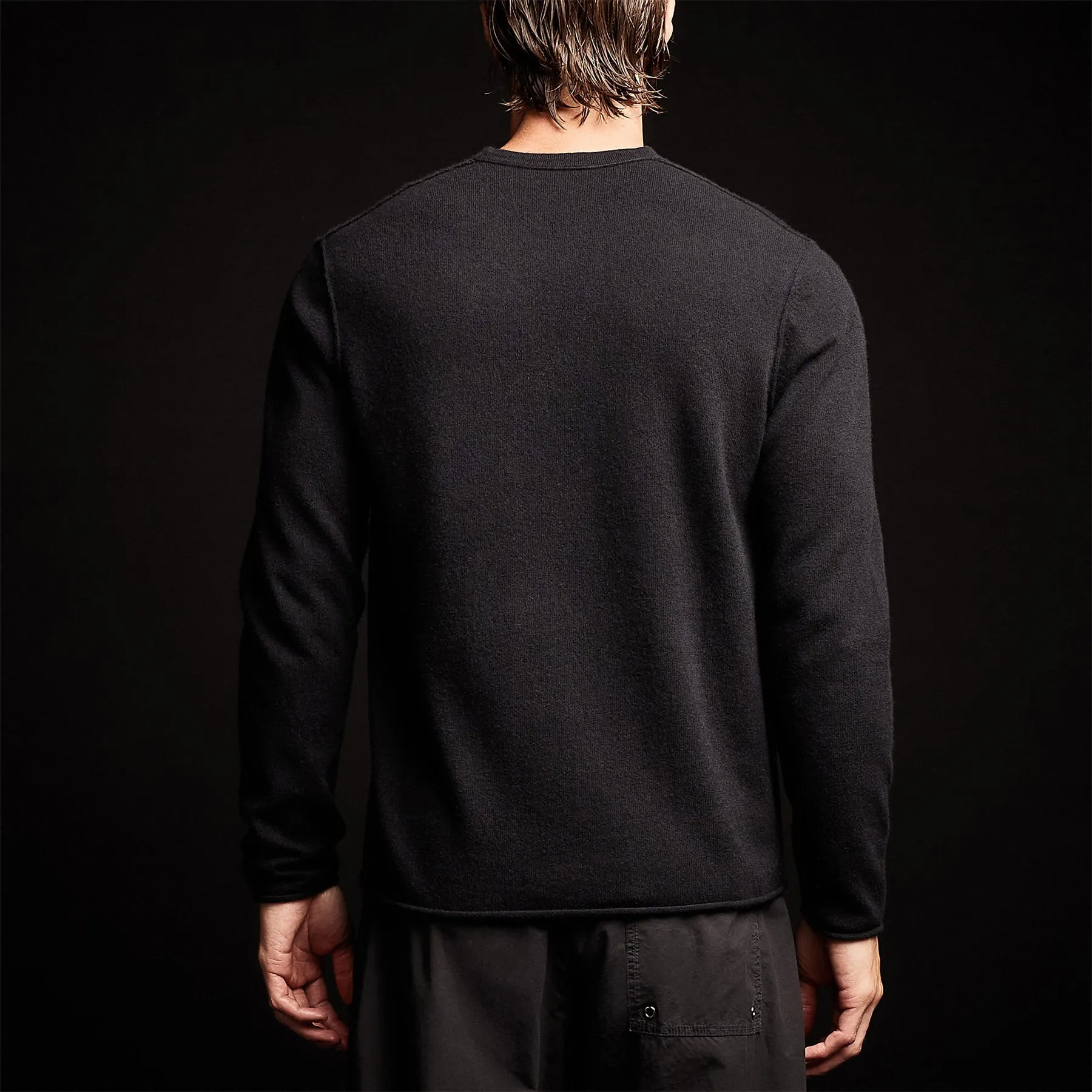 Recycled Cashmere Crew Neck Sweater - Black sold by James Perse product image thumbnail 4