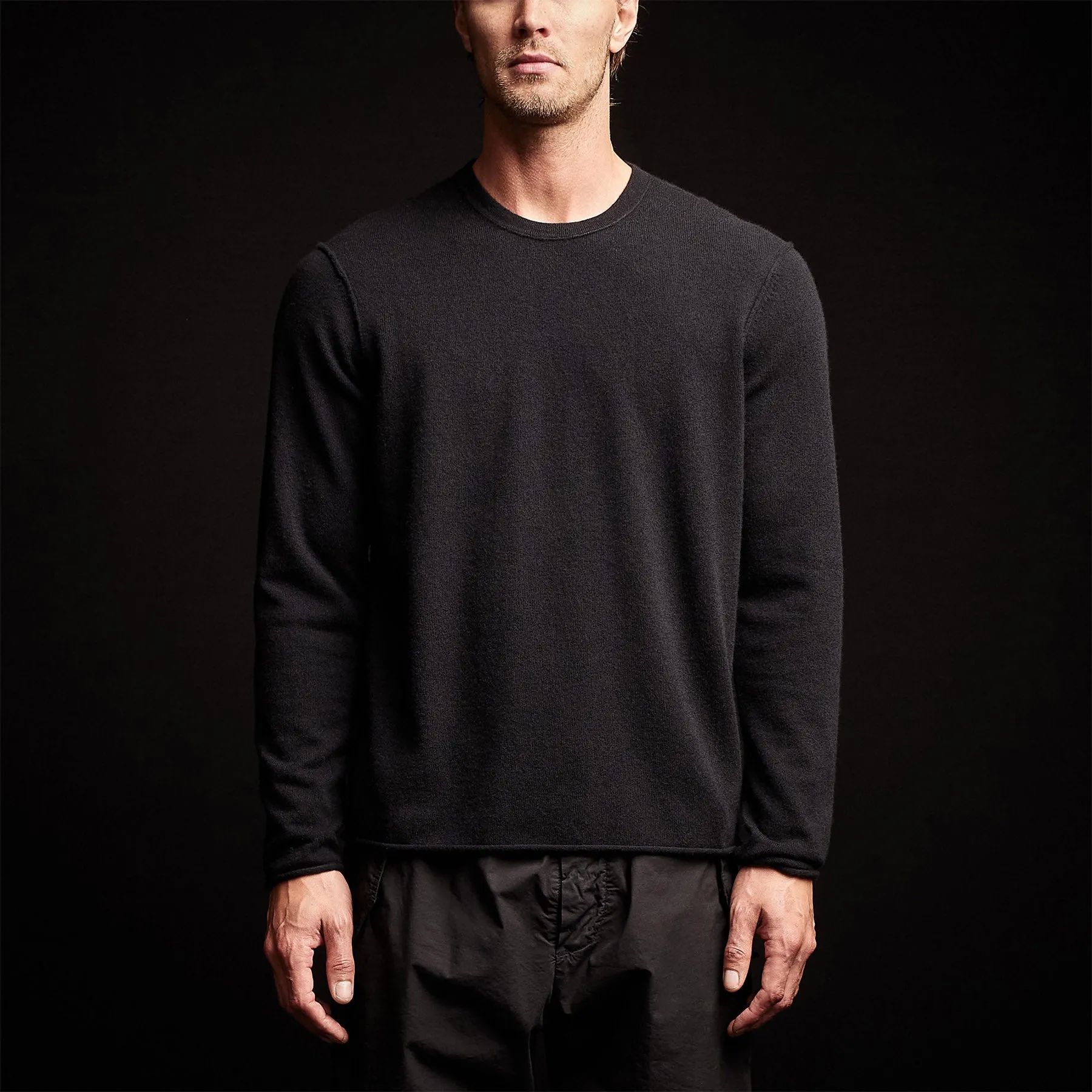 Recycled Cashmere Crew Neck Sweater - Black sold by James Perse product image thumbnail 3