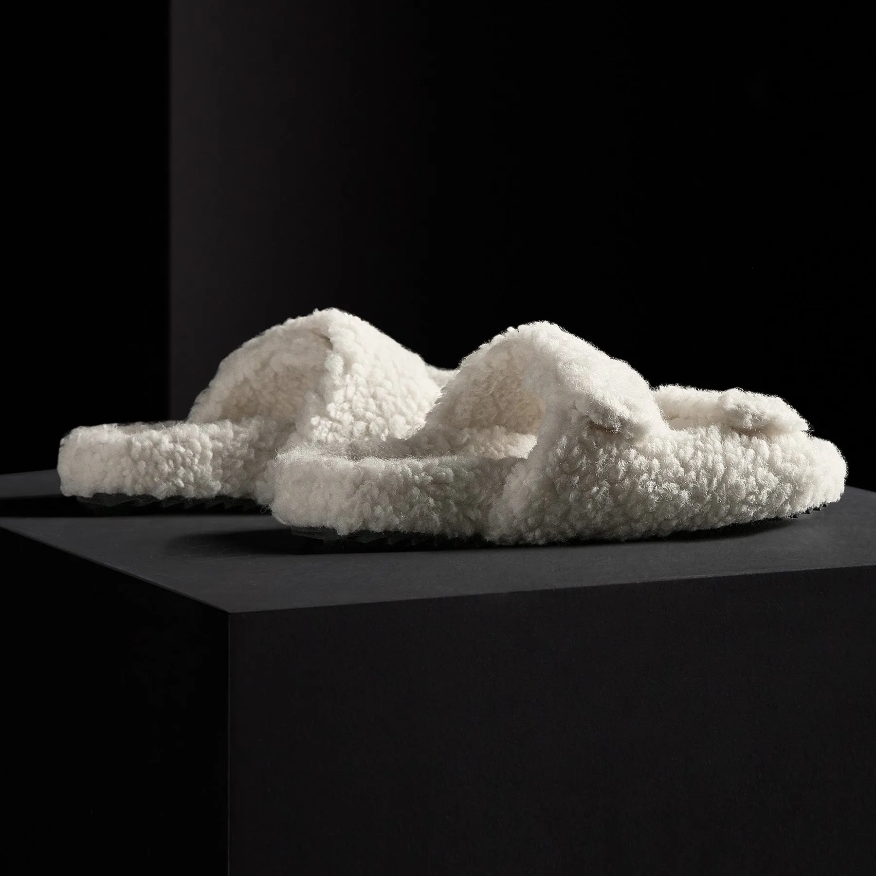 Women's Double Strap Shearling Slide - Ivory sold by James Perse product image thumbnail 4