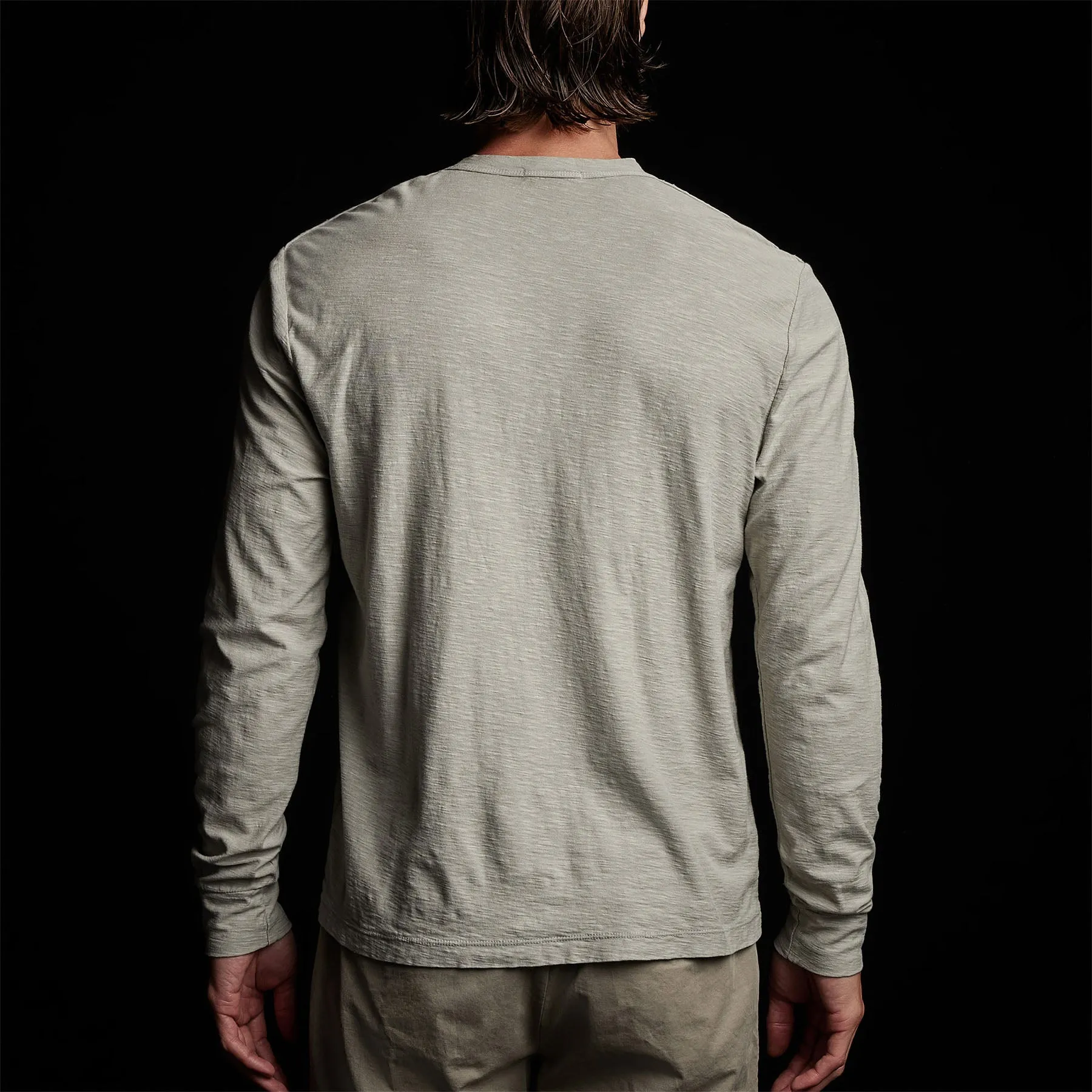 Reverse Slub Jersey Henley - Silt Pigment sold by James Perse product image thumbnail 4