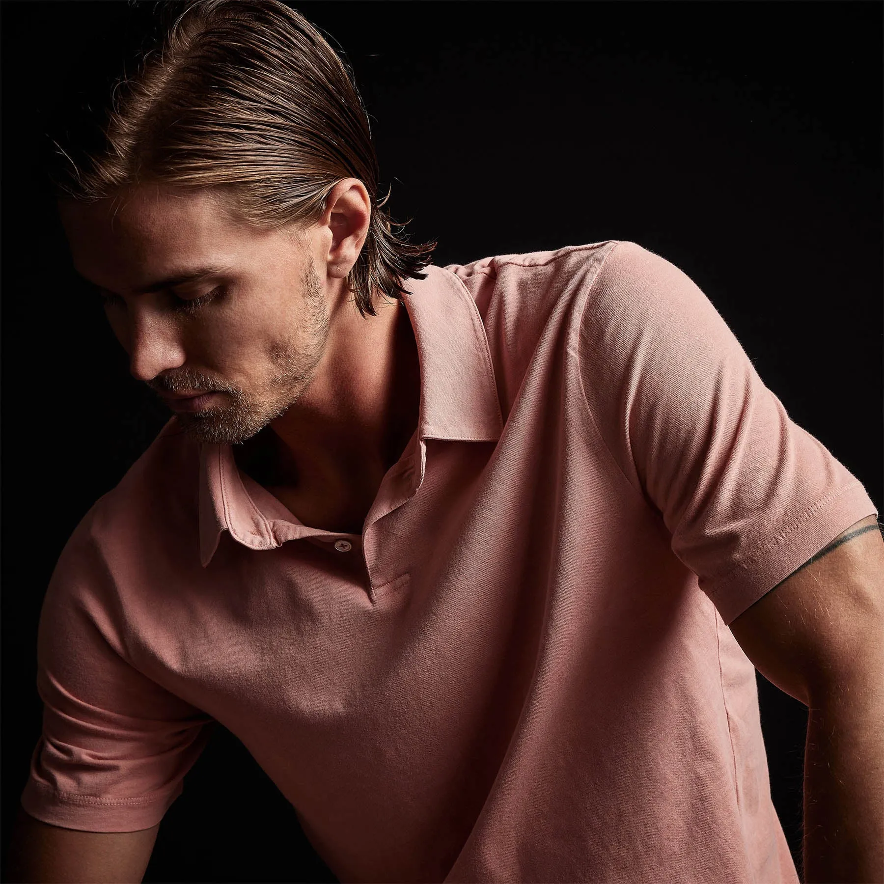 Sueded Jersey Polo - Spritz Pigment sold by James Perse product image thumbnail 2
