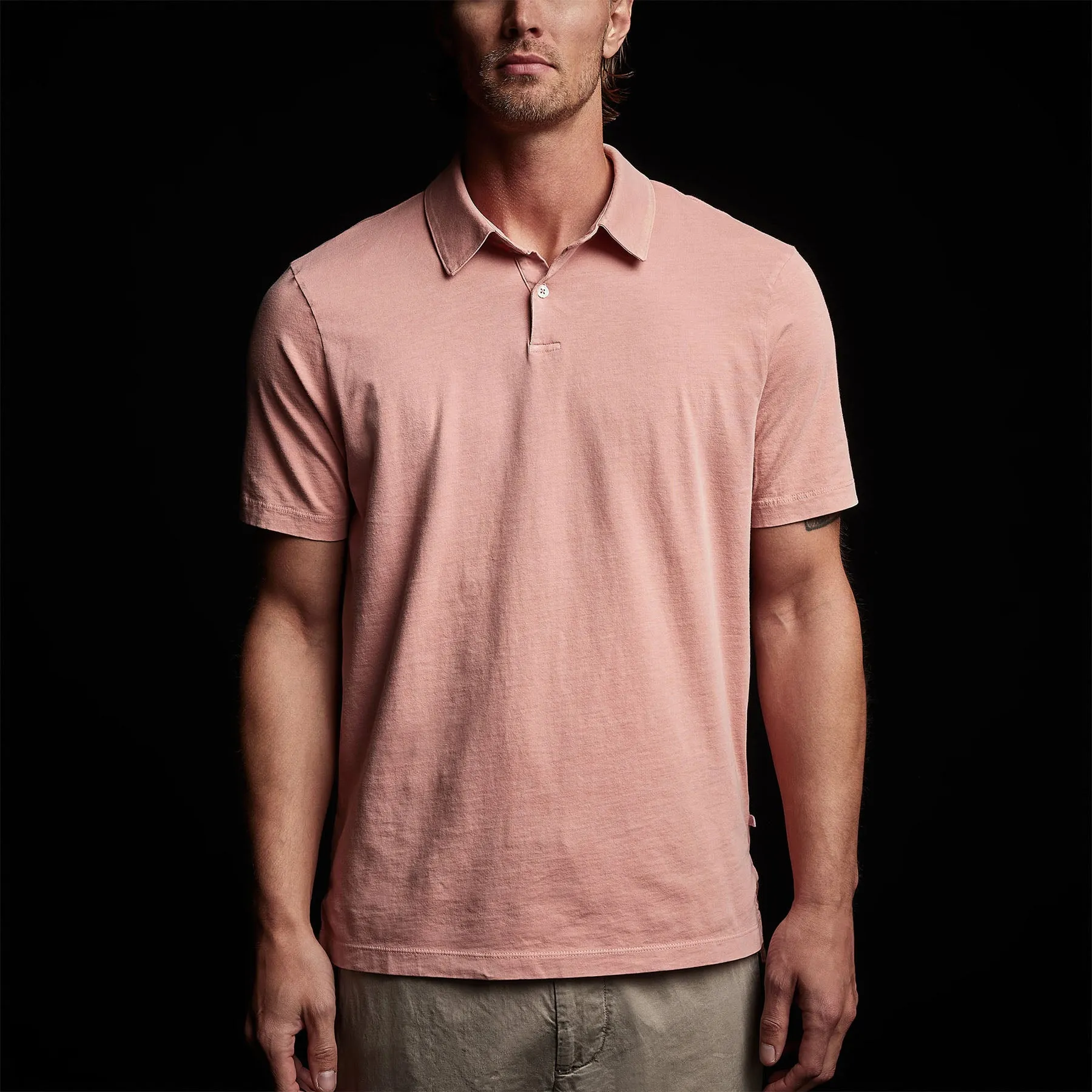 Sueded Jersey Polo - Spritz Pigment sold by James Perse product image thumbnail 3