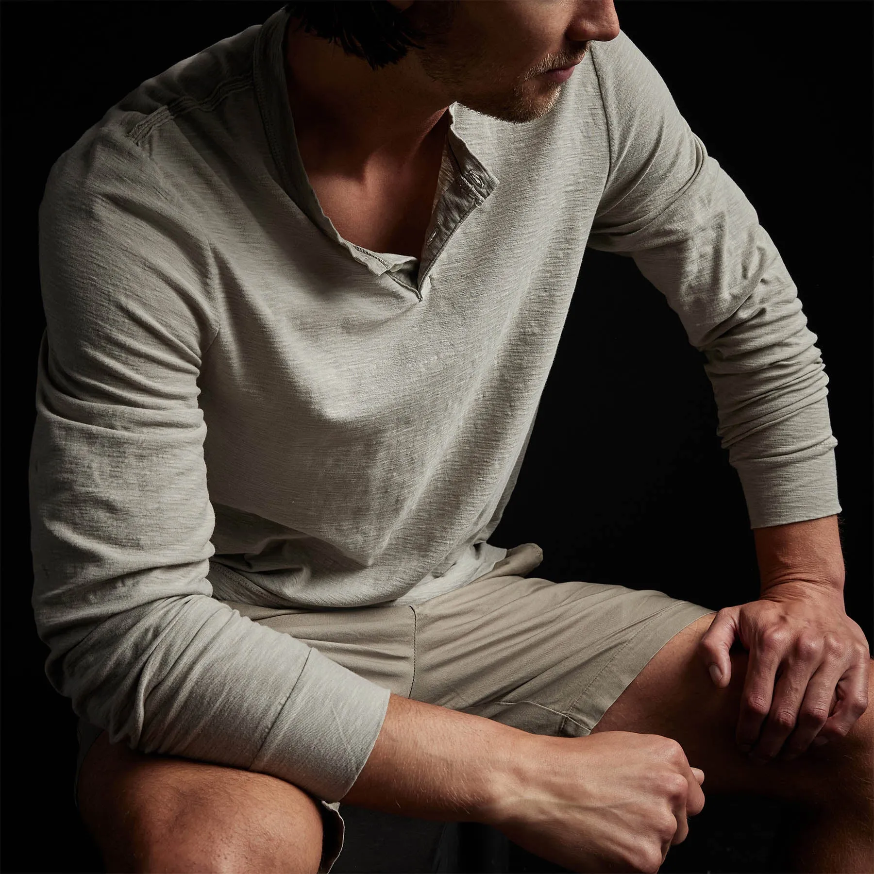 Reverse Slub Jersey Henley - Silt Pigment sold by James Perse product image thumbnail 2