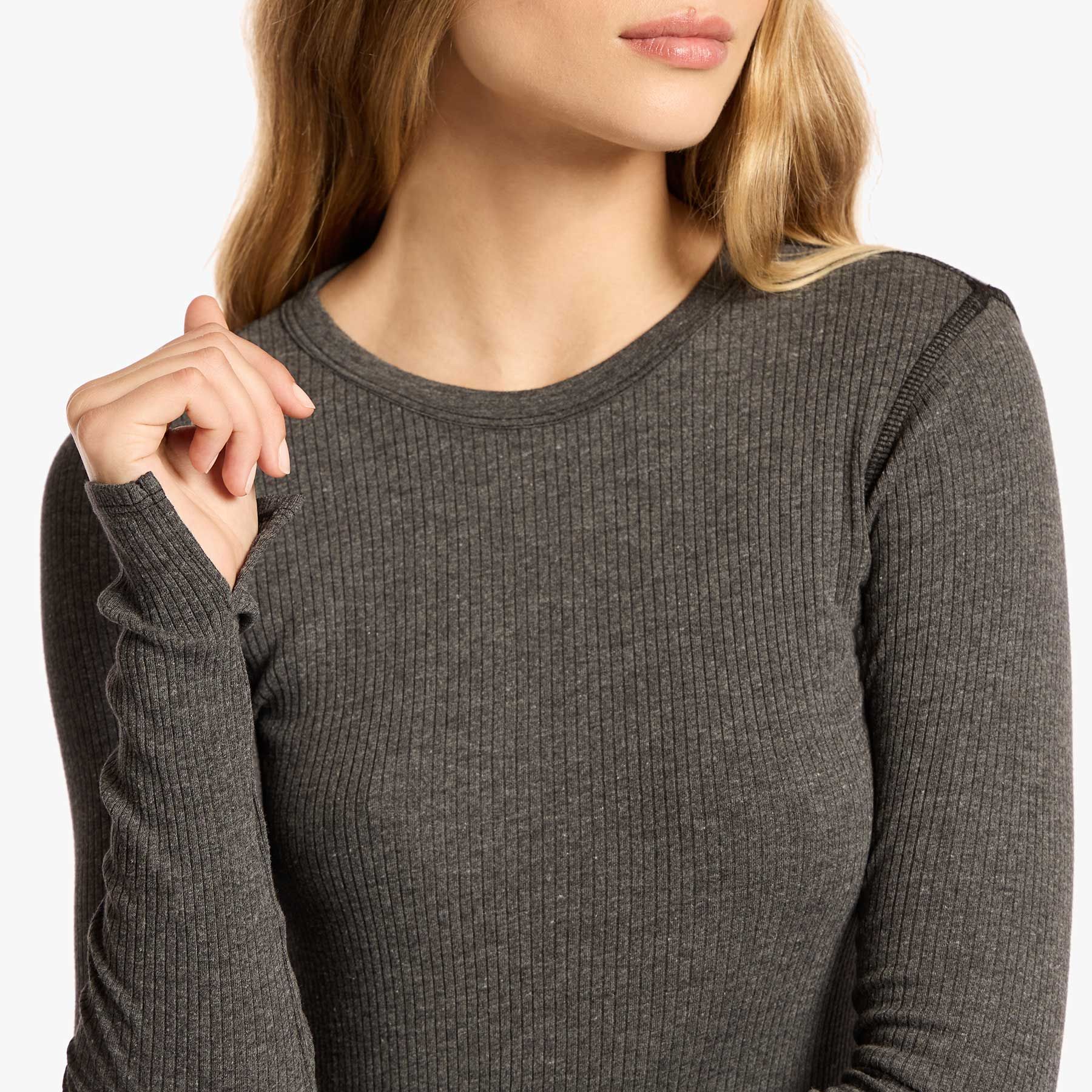 Technical Rib Knit Tee - Black sold by James Perse product image thumbnail 3