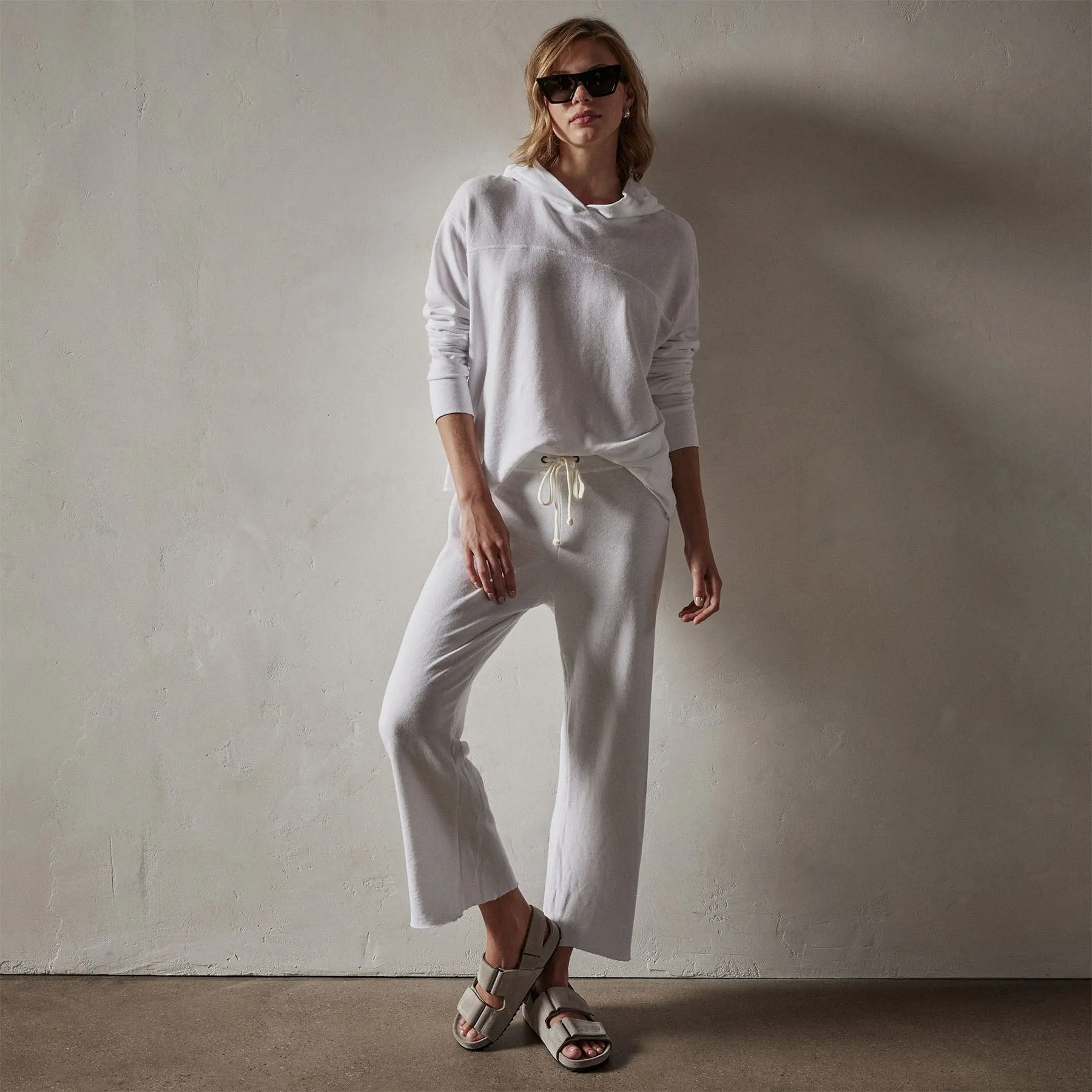 Hooded Sweat Top - White sold by James Perse product image thumbnail 2