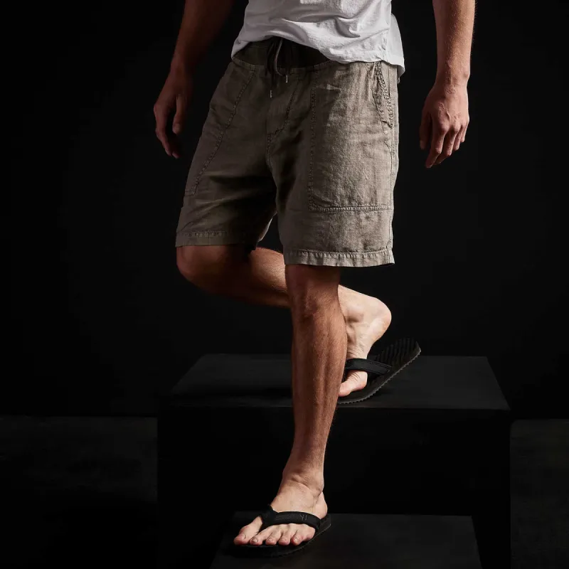 Linen Utility Short - Fume Pigment sold by James Perse