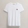 Women's Grateful Dead Rose Short Sleeve Crew - White/Red sold by James Perse