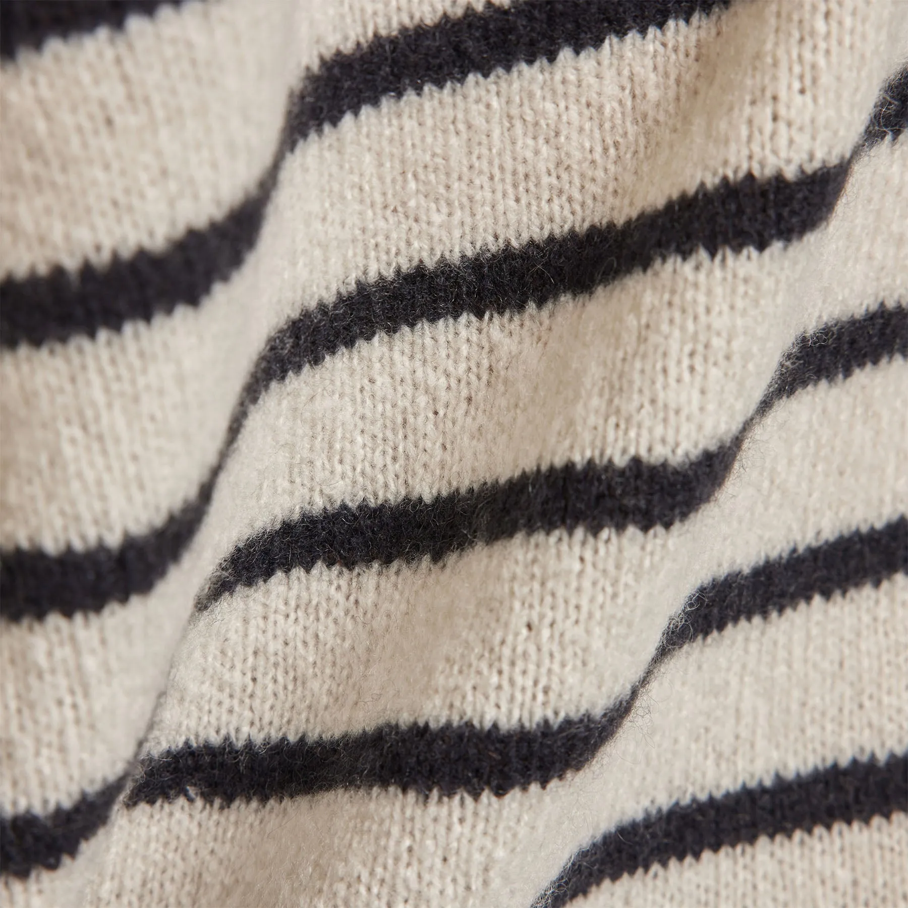 Nautical Stripe Cashmere Sweater - Ivory/Black sold by James Perse product image thumbnail 5