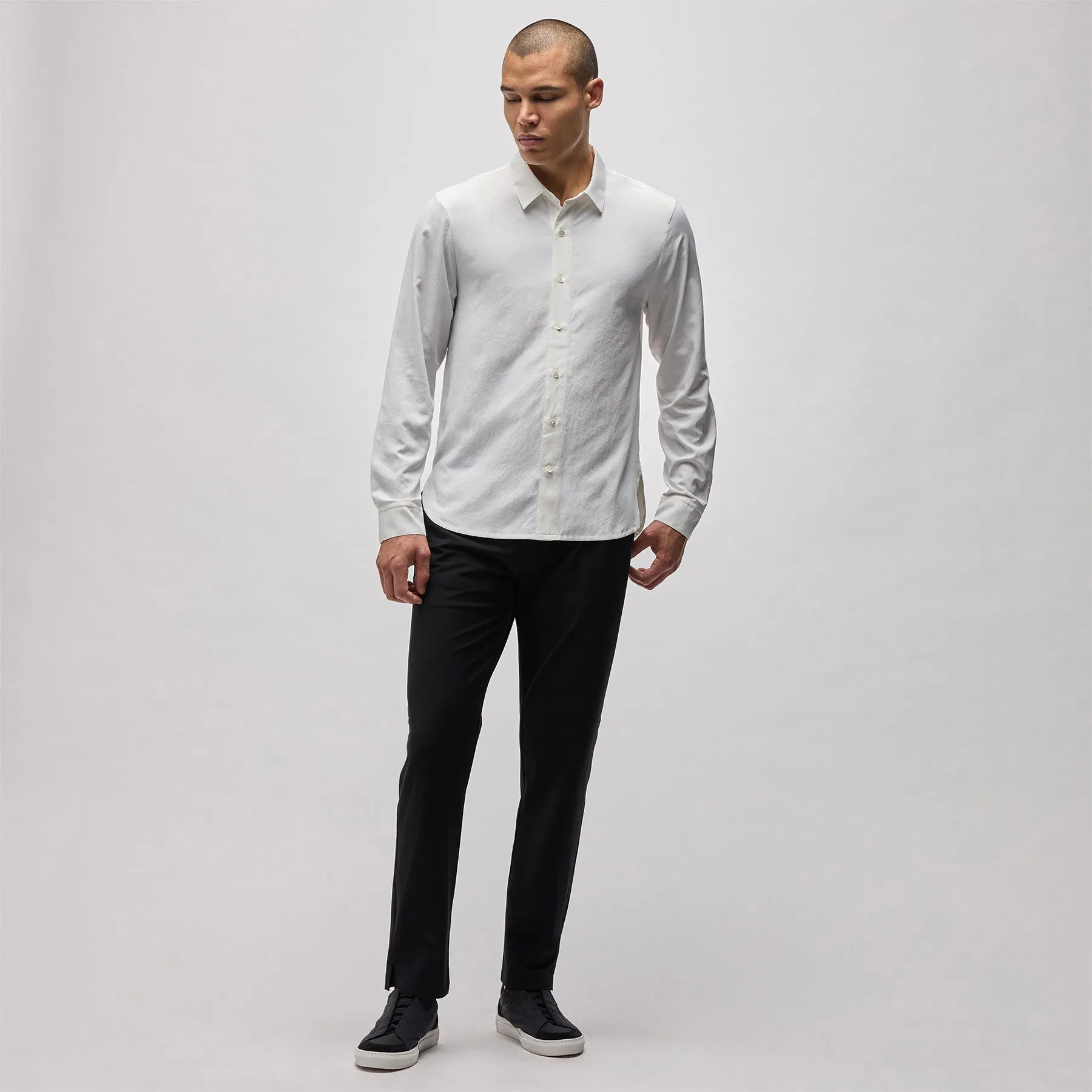 Matte Cabana Long Sleeve - White sold by James Perse product image thumbnail 3