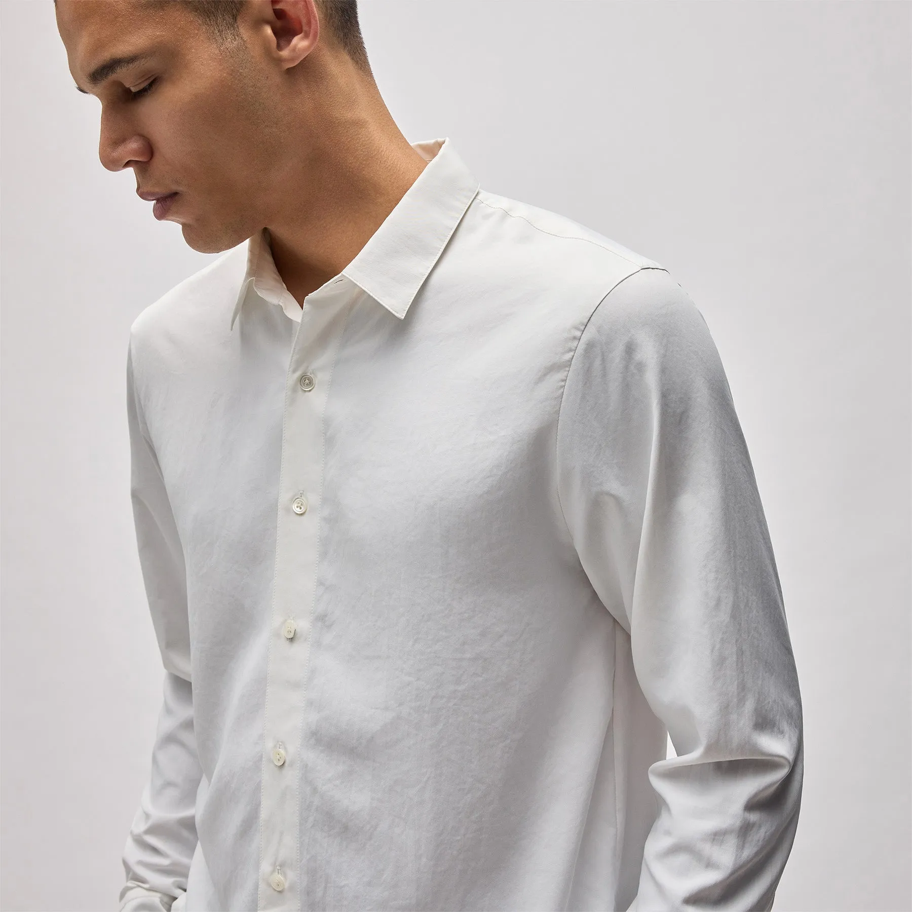 Matte Cabana Long Sleeve - White sold by James Perse product image thumbnail 2