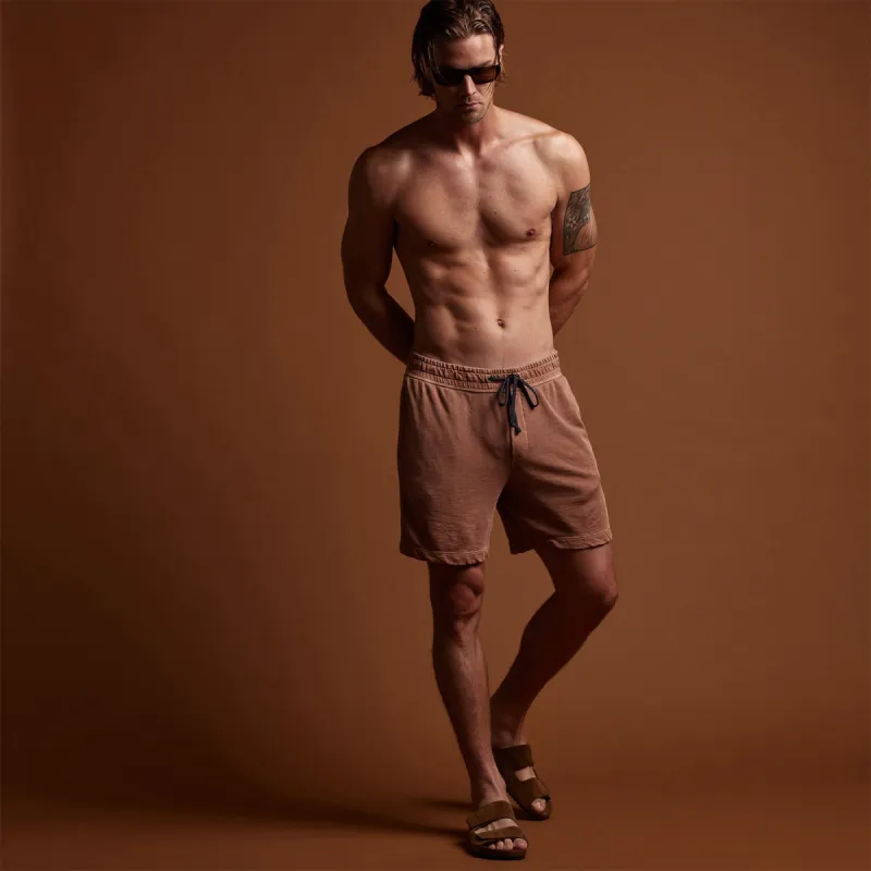 French Terry Sweat Short - Nutmeg Pigment sold by James Perse