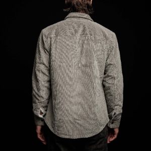 Sherpa Lined Corduroy Shirt Jacket - Concrete sold by James Perse