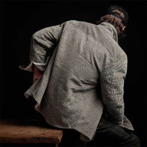 Sherpa Lined Corduroy Shirt Jacket - Concrete sold by James Perse