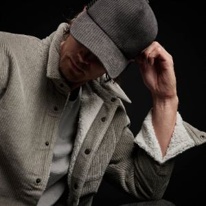 Sherpa Lined Corduroy Shirt Jacket - Concrete sold by James Perse