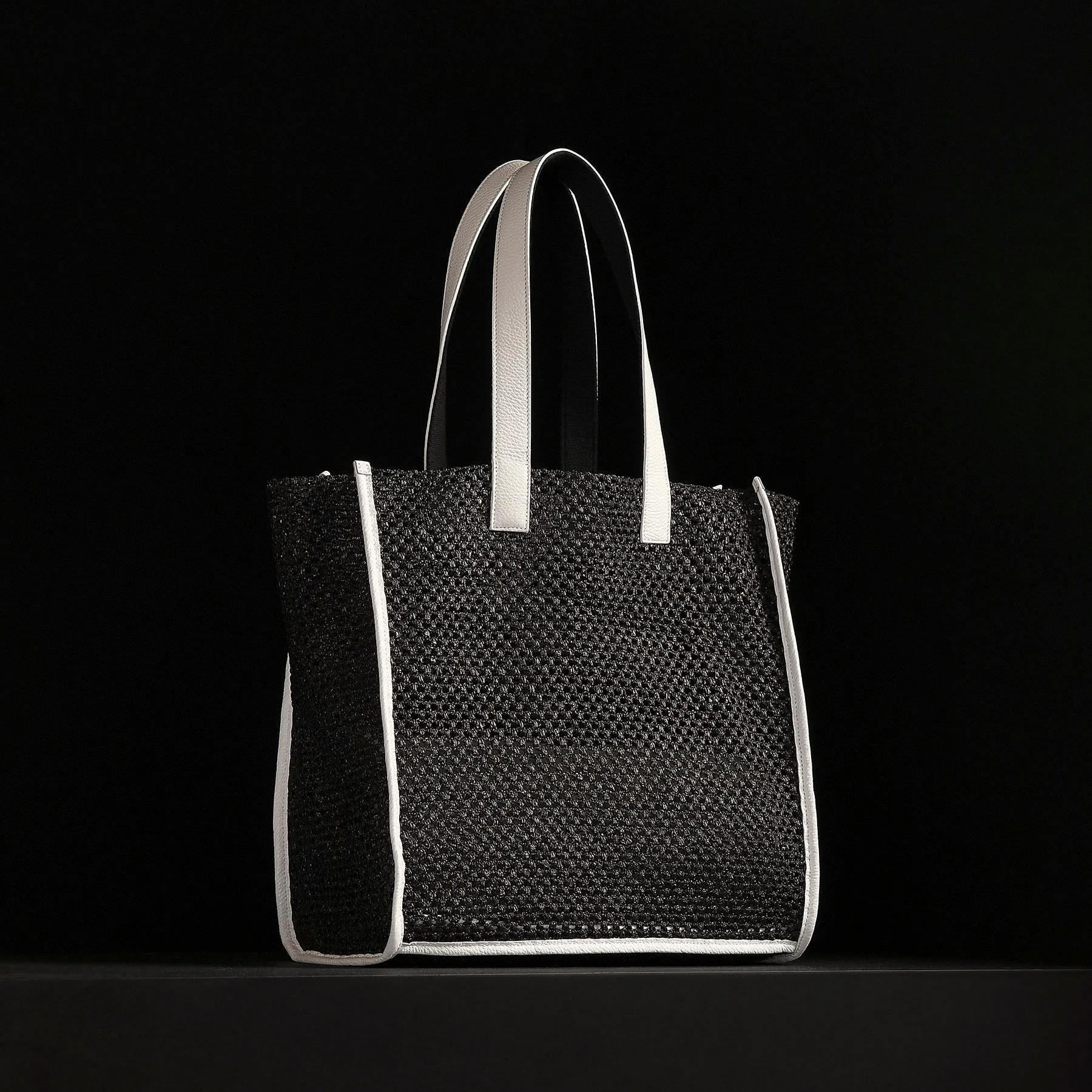 Raffia Tote - Black Sea sold by James Perse product image thumbnail 2