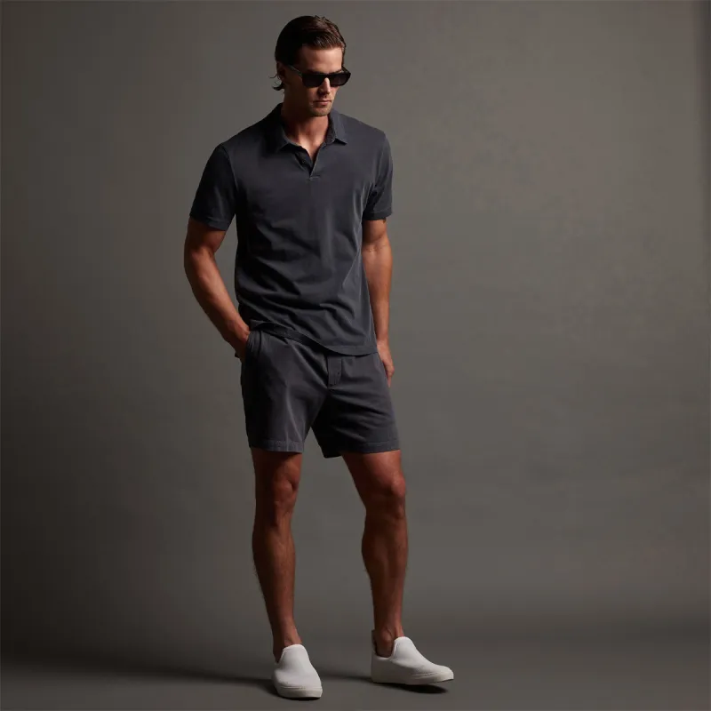 Sueded Jersey Polo - Titan Pigment sold by James Perse