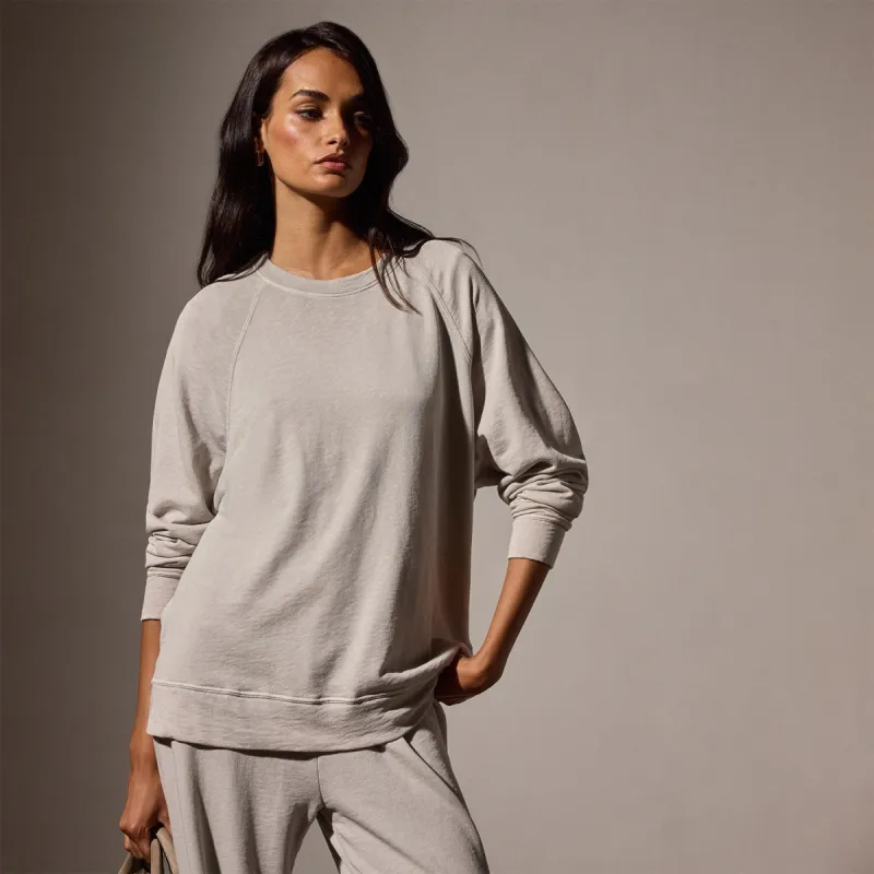 Vintage French Terry Relaxed Sweatshirt - Salt Pigment sold by James Perse