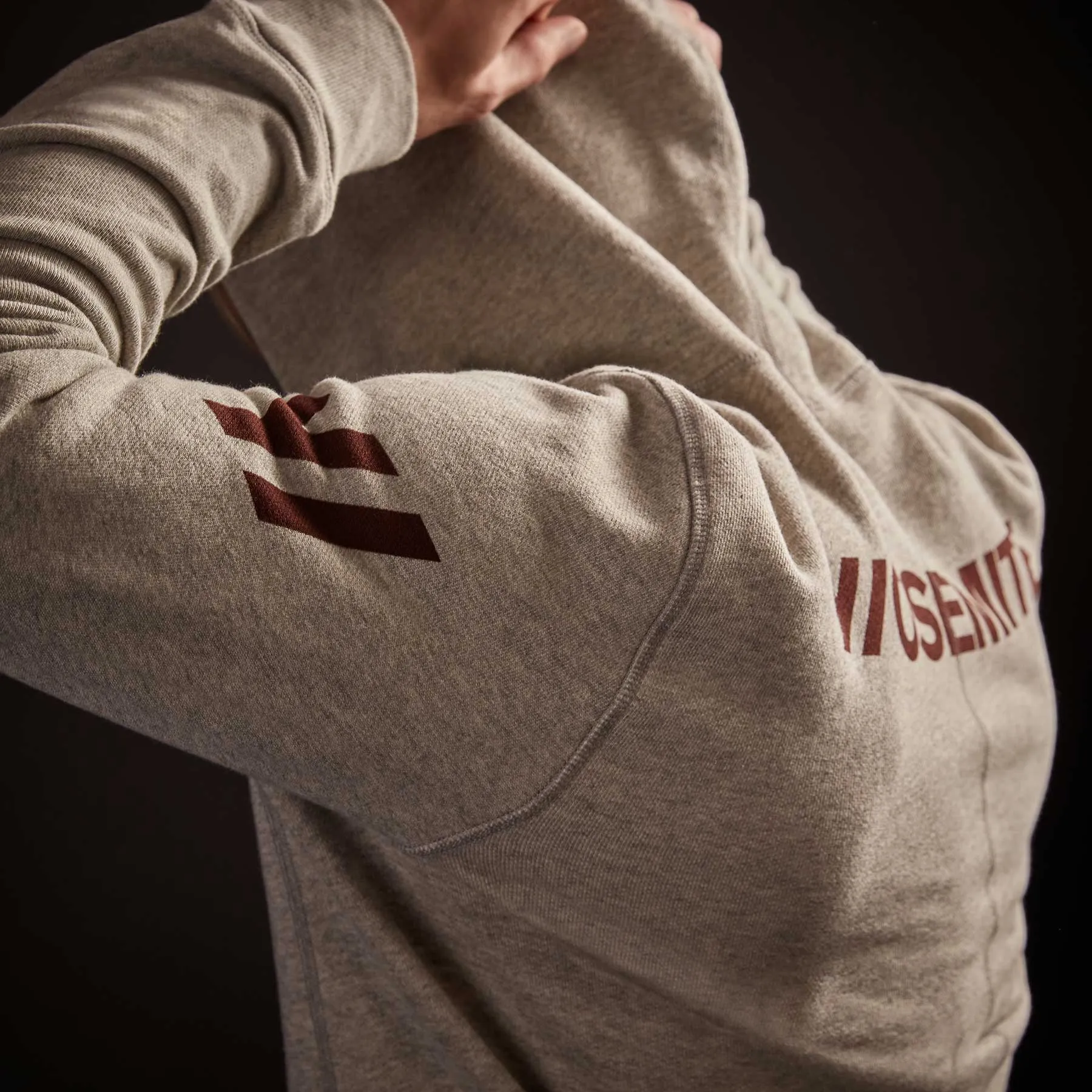 Classic French Terry Hoodie - Heather Grey/Maroon sold by James Perse