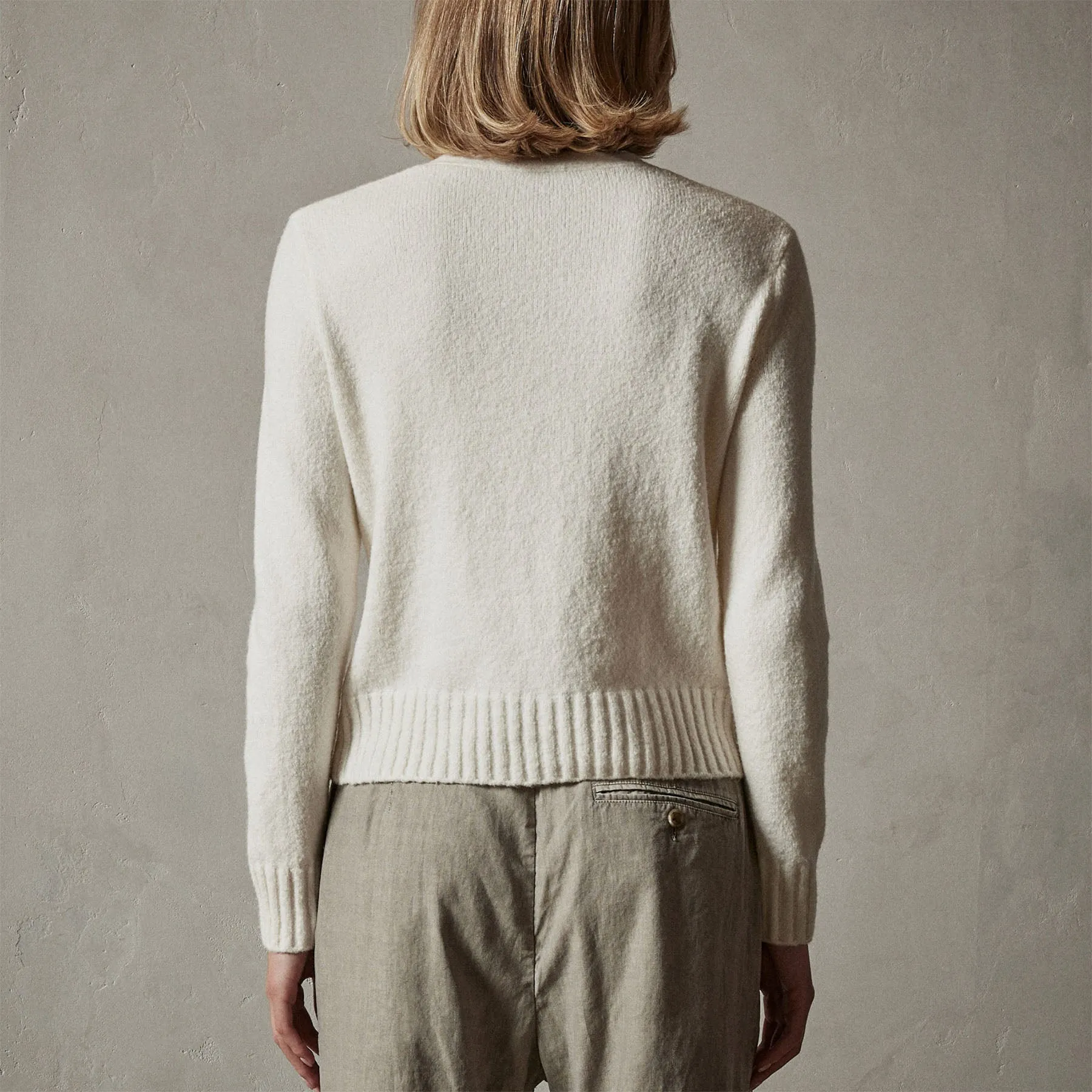 Cotton Cashmere Blend Cardigan - Ivory sold by James Perse product image thumbnail 5