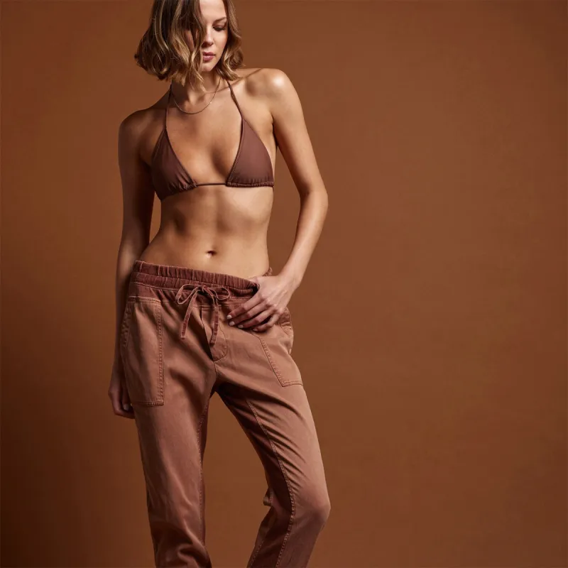 Mixed Media Pant - Nutmeg Pigment sold by James Perse