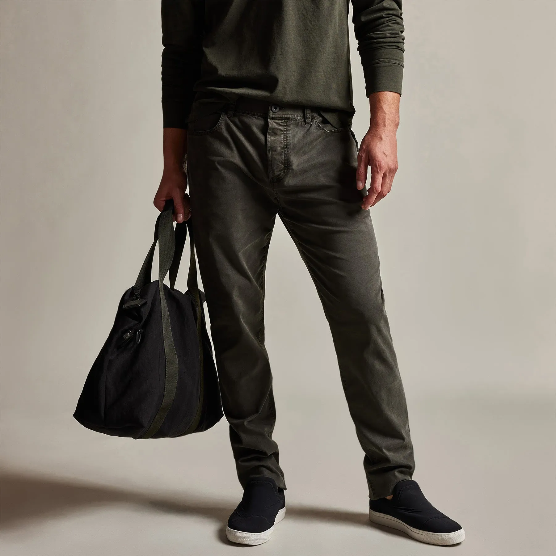 Brushed Twill 5 Pocket Pant - Dark Olive Pigment sold by James Perse product image thumbnail 2