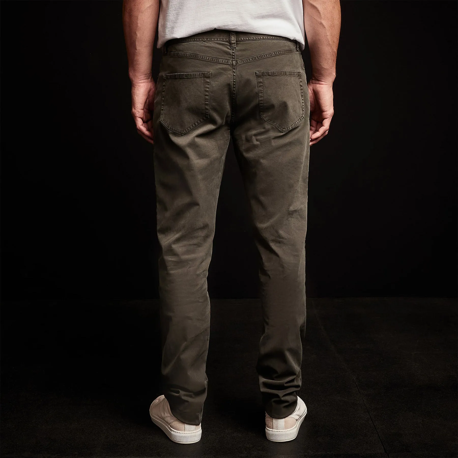 Brushed Twill 5 Pocket Pant - Dark Olive Pigment sold by James Perse product image thumbnail 5