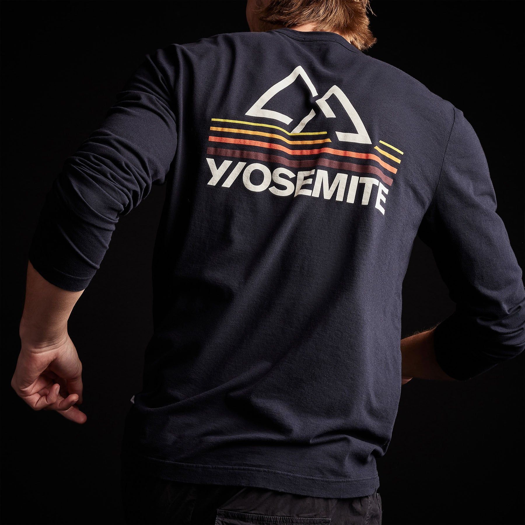 Long Sleeve Retro Stripe Graphic - Deep sold by James Perse