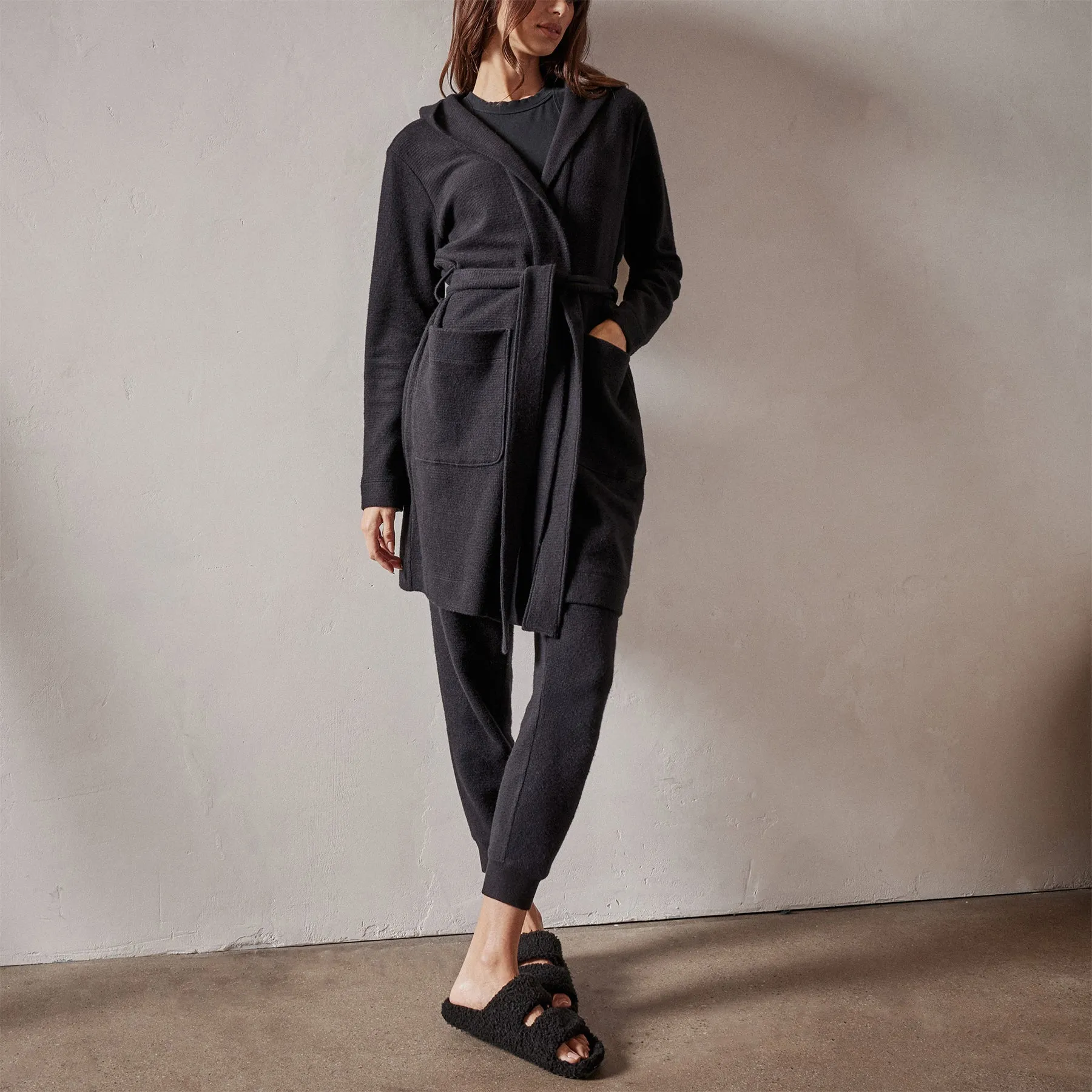 Women's Robe and Loafer Lounge Gift Set - Black sold by James Perse product image thumbnail 2