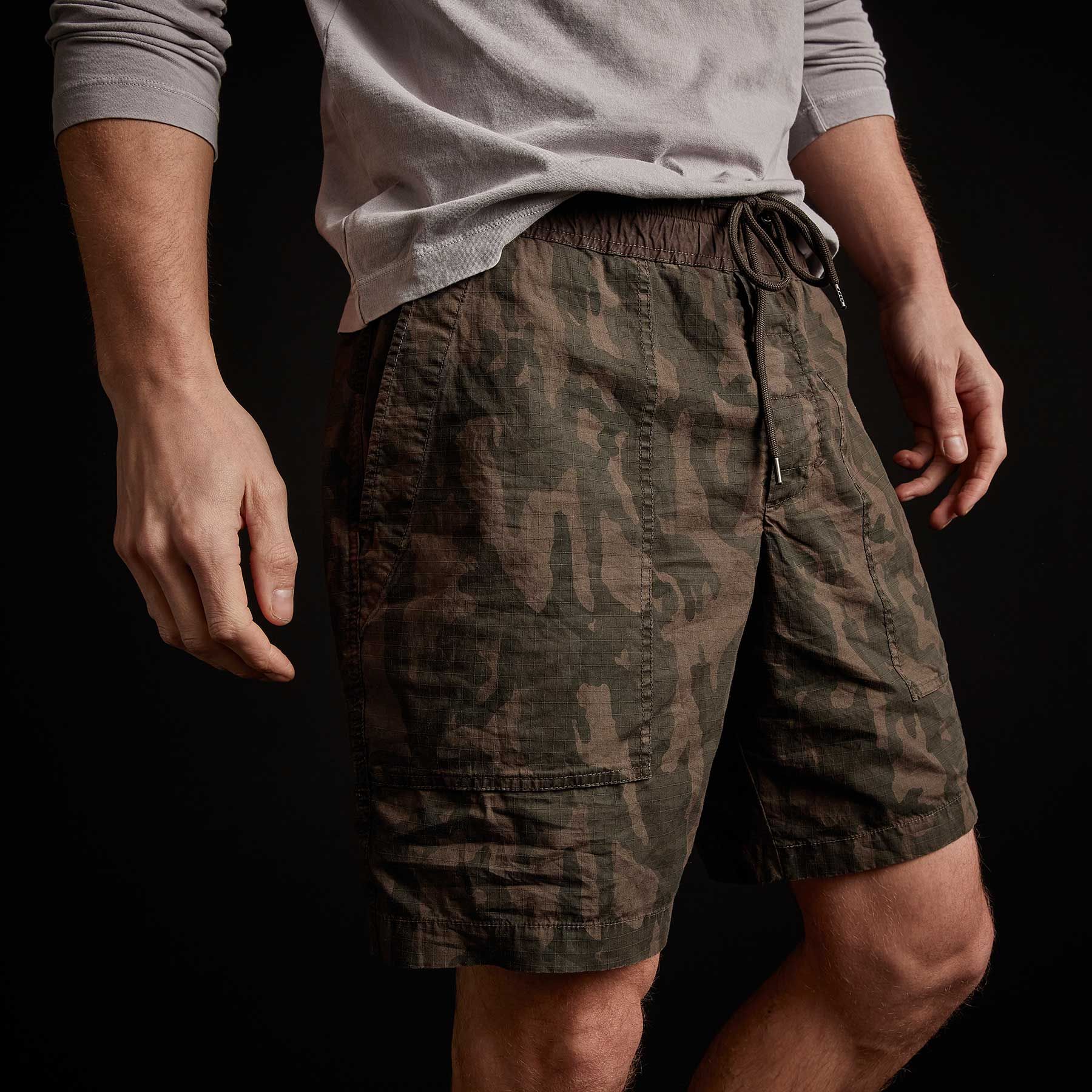 Camo Trouser Short - Black Forest Pigment sold by James Perse product image thumbnail 4