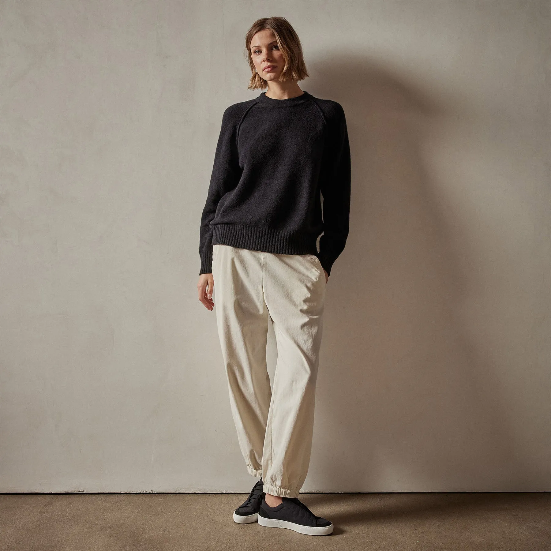 Cotton Cashmere Blend Pullover - Black sold by James Perse product image thumbnail 2