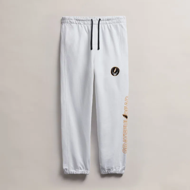 Men's Grateful Dead Skull Sweatpant - White/Cadmium sold by James Perse