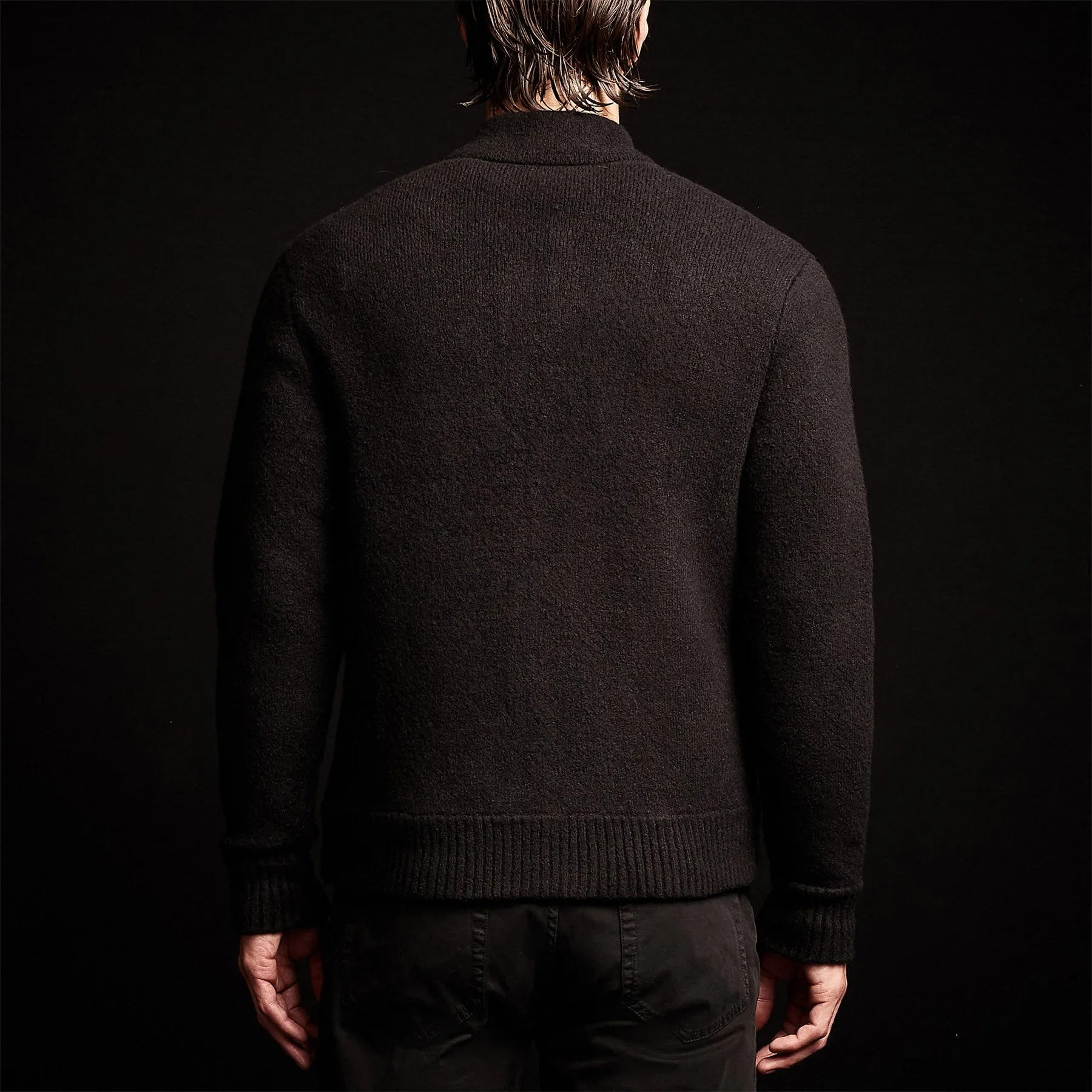 Cashmere Blend Zip Cardigan - Black sold by James Perse product image thumbnail 5